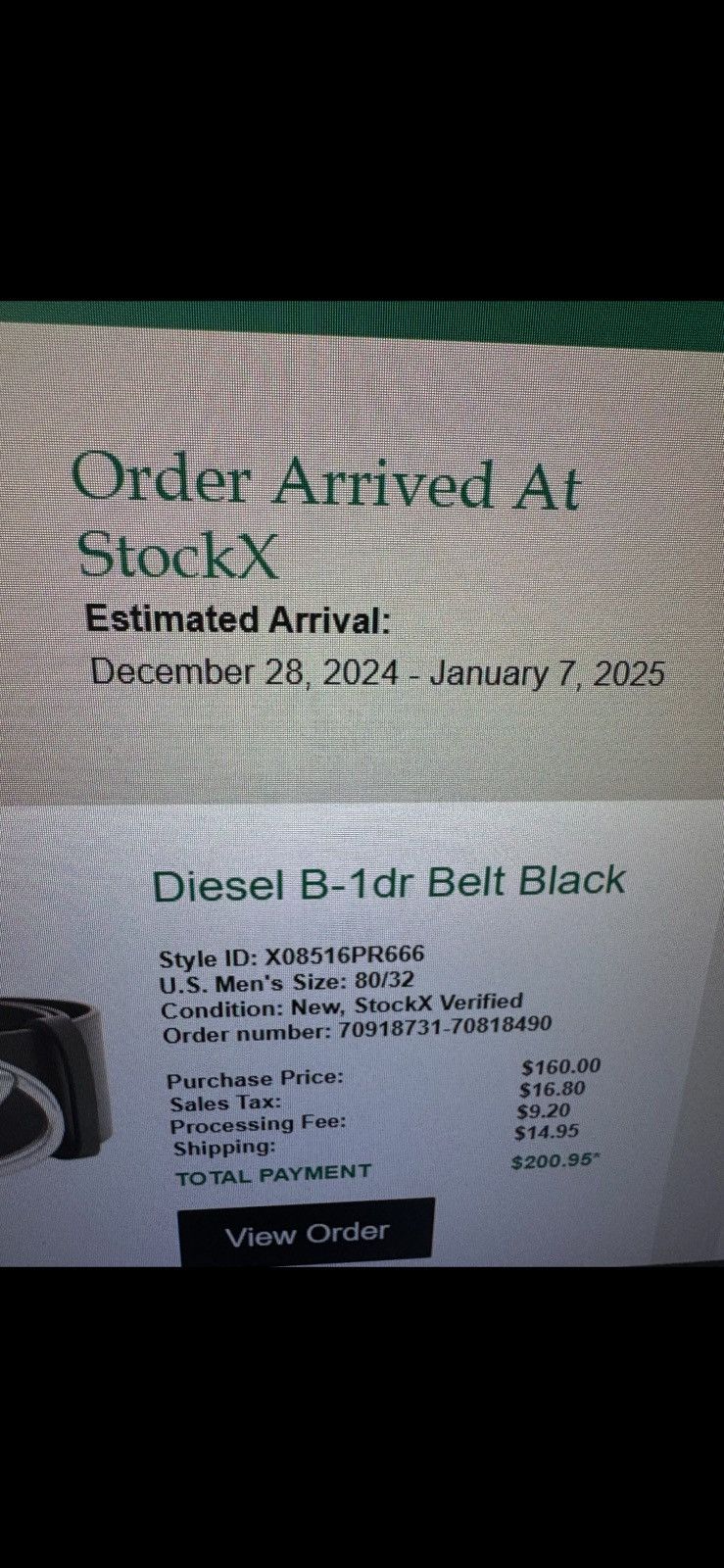 Diesel Diesel B-1dr Black Belt Size 32 - 8 Thumbnail