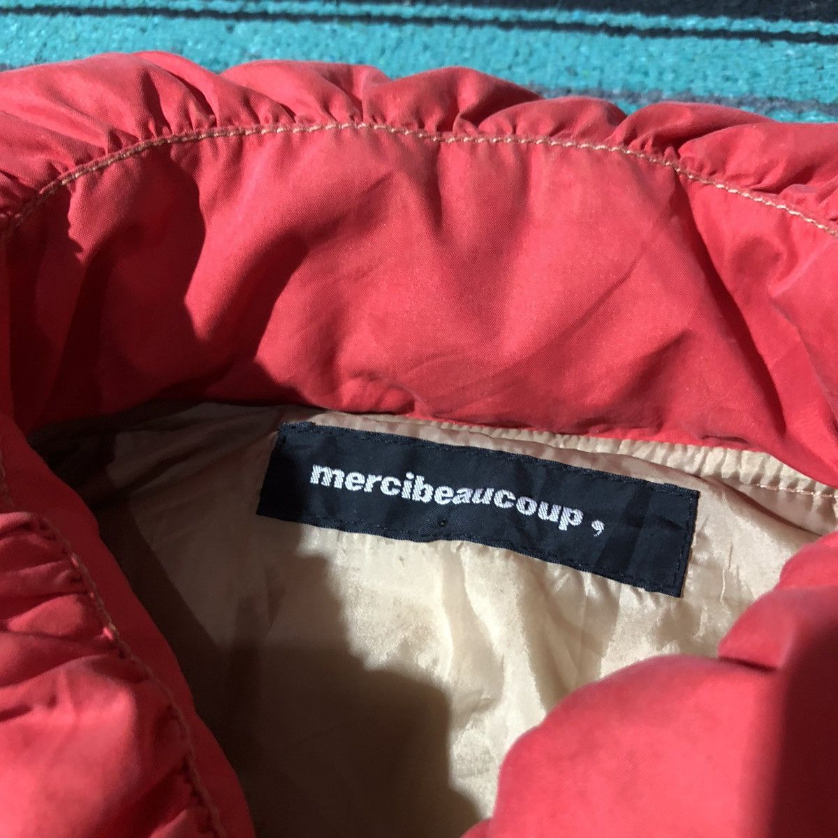 Issey Miyake × mercibeaucoup 2000s Mercibeaucop - Pillow Neck Red Jacket Size US M / EU 48-50 / 2 - 3 Thumbnail