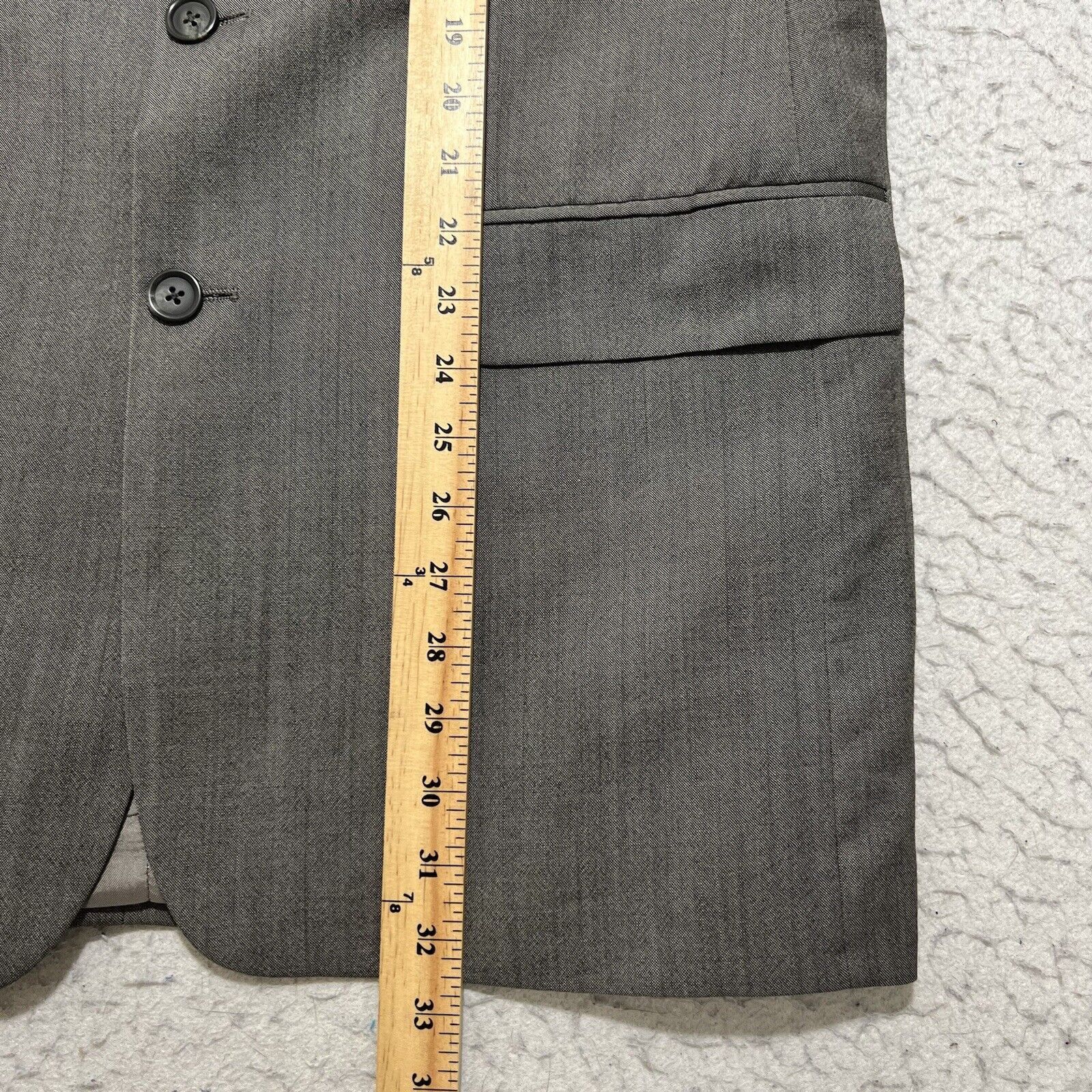 Vintage Vintage Kasper 42L Wool Suit Jacket Gray Career Coat Canada Size 42L - 11 Thumbnail