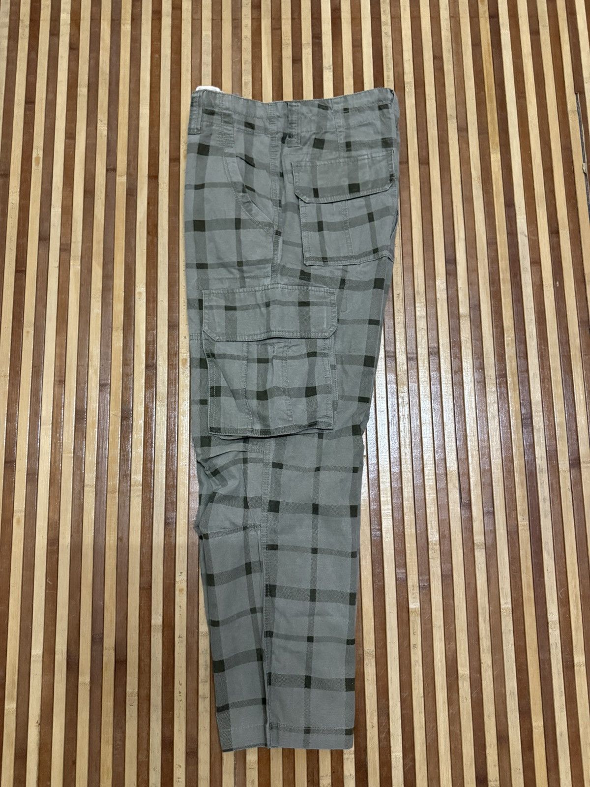 KISS KISSMARK AUTHENTIC Checkered Cargo Pants Streetwear W28X26 Size US 28 / EU 44 - 7 Thumbnail