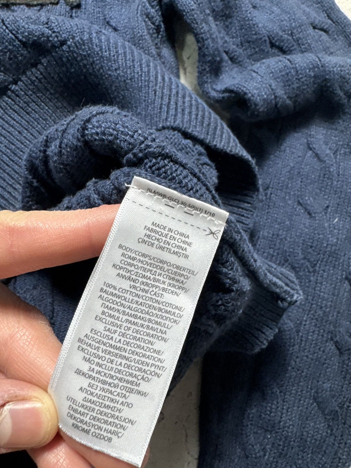 Polo Ralph Lauren Polo Ralph Lauren Knitted Sweater 1/4 Zip Blue Big Logo Size US M / EU 48-50 / 2 - 7 Thumbnail