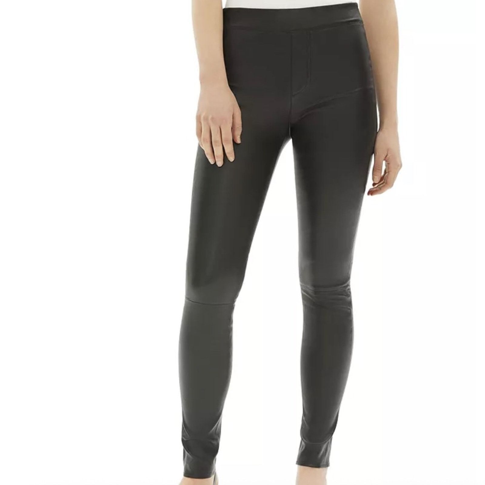 Helmut Lang Helmut Lang Women's Lamb Leather Pull On Trousers - 12 Size 34" / US 12 / IT 48 - 1 Thumbnail