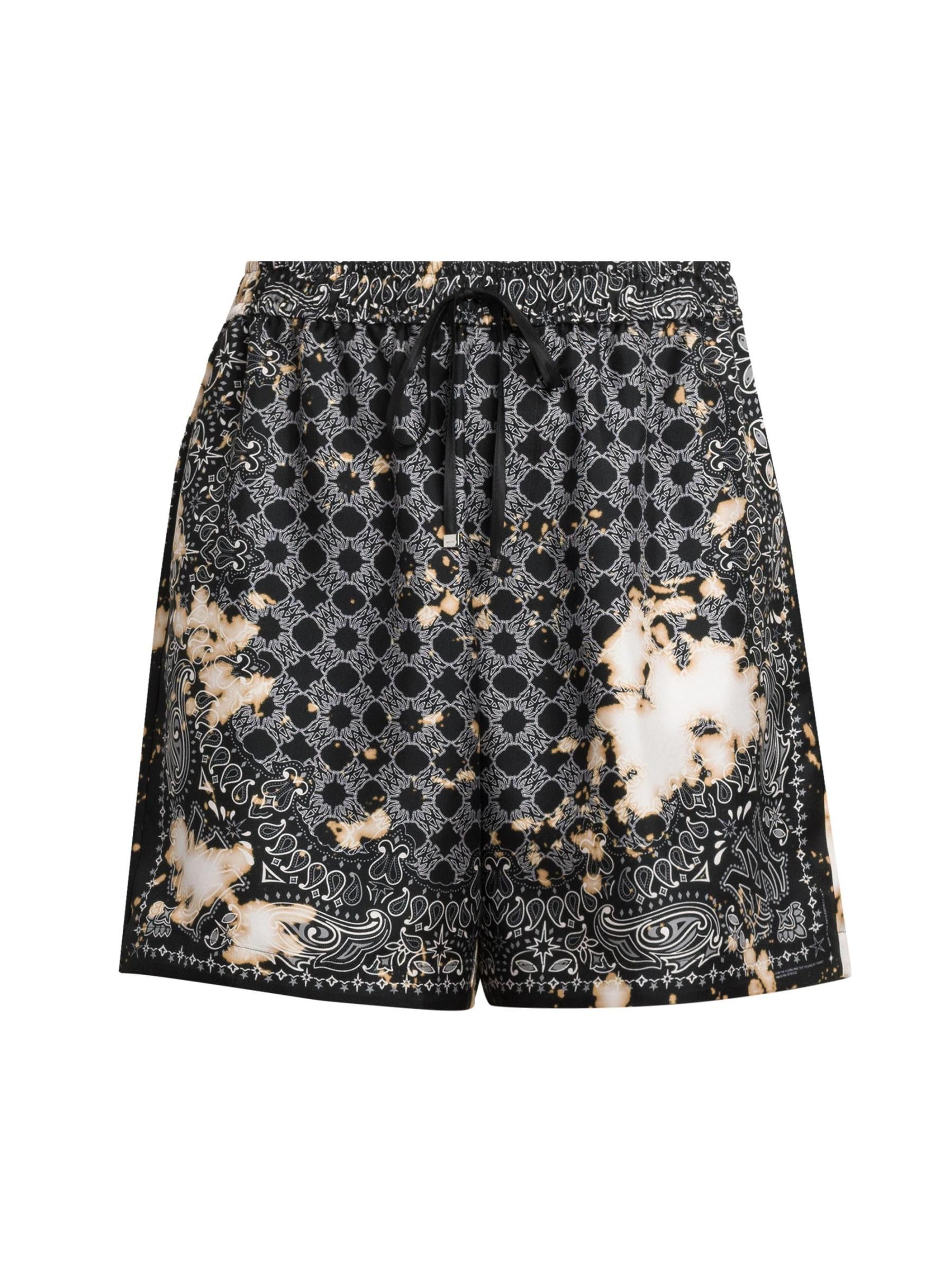 Amiri os11x1225 Bleach Bandana Silk Drawstring Shorts Multicolor Size US 30 / EU 46 - 1 Thumbnail