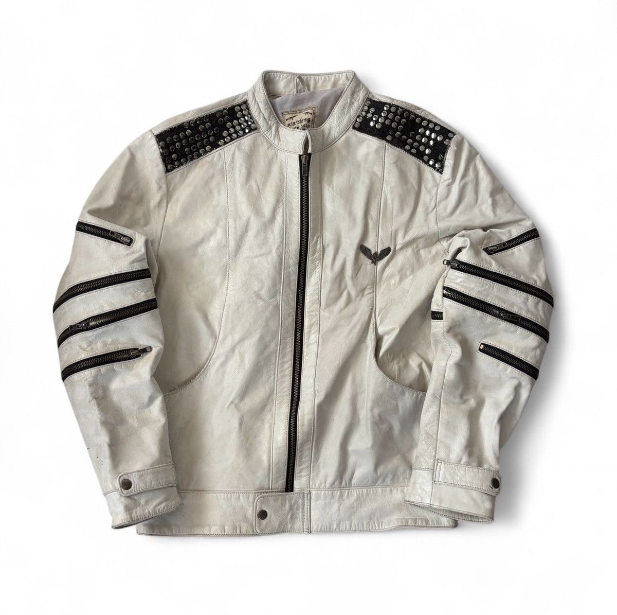 Vintage Vintage Stateless Zipper leather jacket Size US XL / EU 56 / 4 - 1 Thumbnail