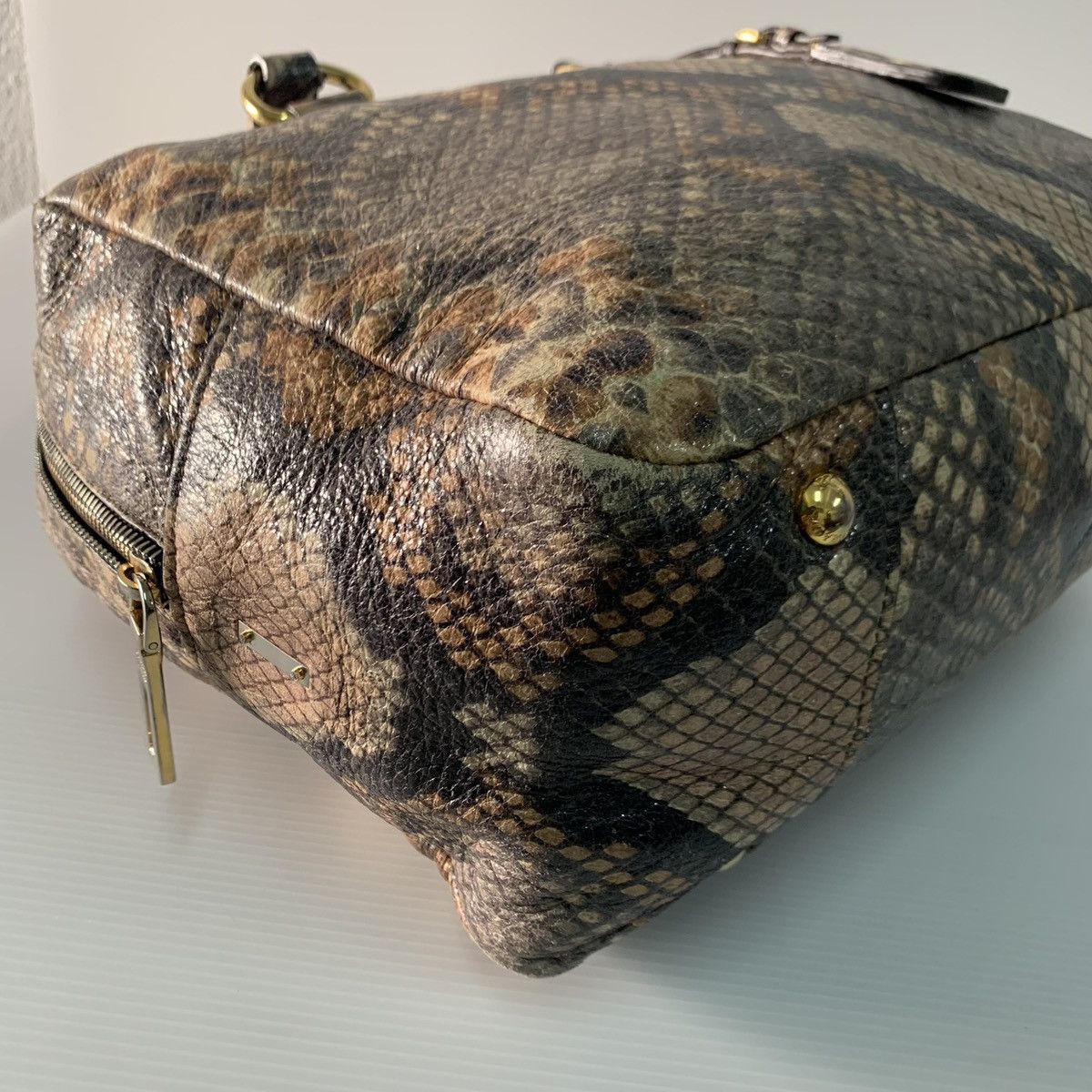 Prada Prada Snake Embose Leather Handbag Size ONE SIZE - 7 Thumbnail
