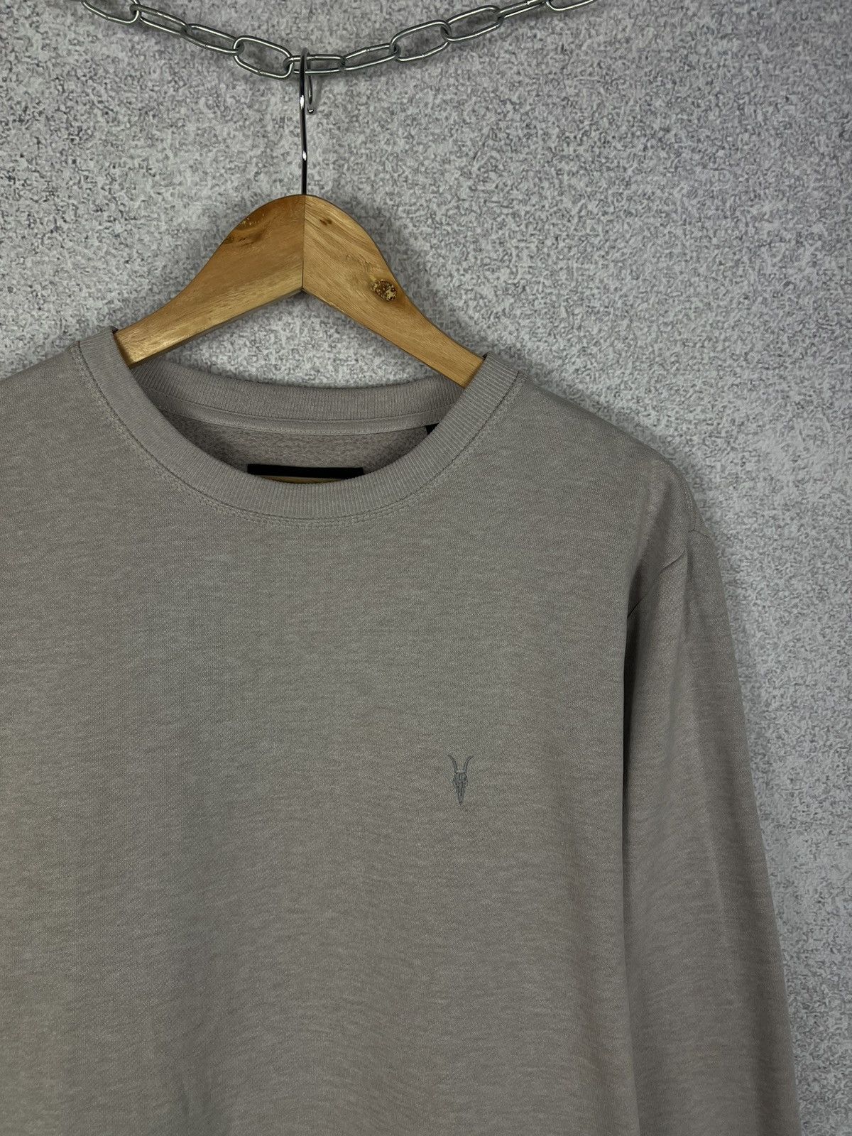 Allsaints Vintage Allsaints Basic Beige Sweatshirt Crewneck Size US M / EU 48-50 / 2 - 2 Thumbnail