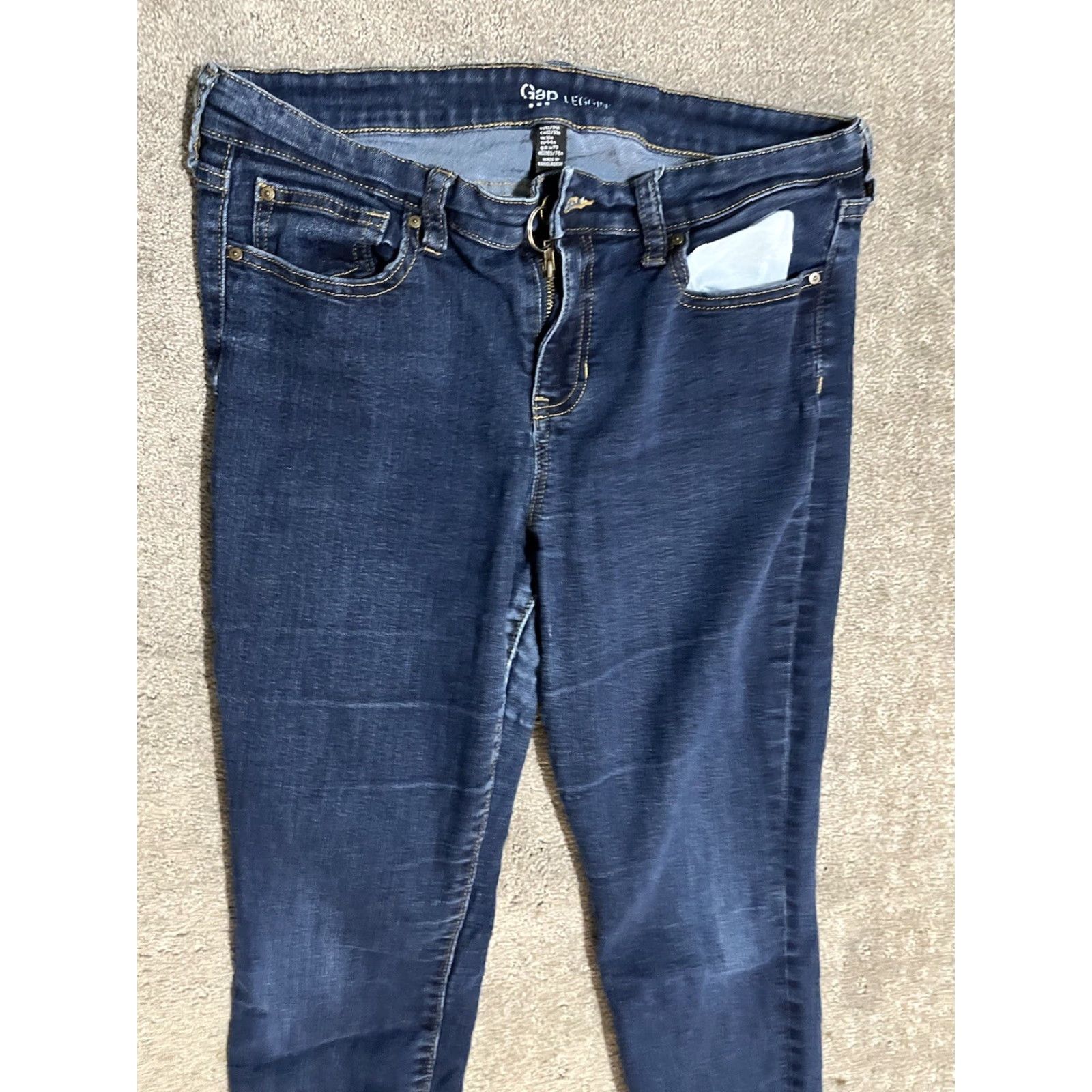Gap Gap Skinny Legging Jeans Women Size 12 Waist 31 Blue Denim Solid Stretch Size 34" / US 12 / IT 48 - 2 Thumbnail
