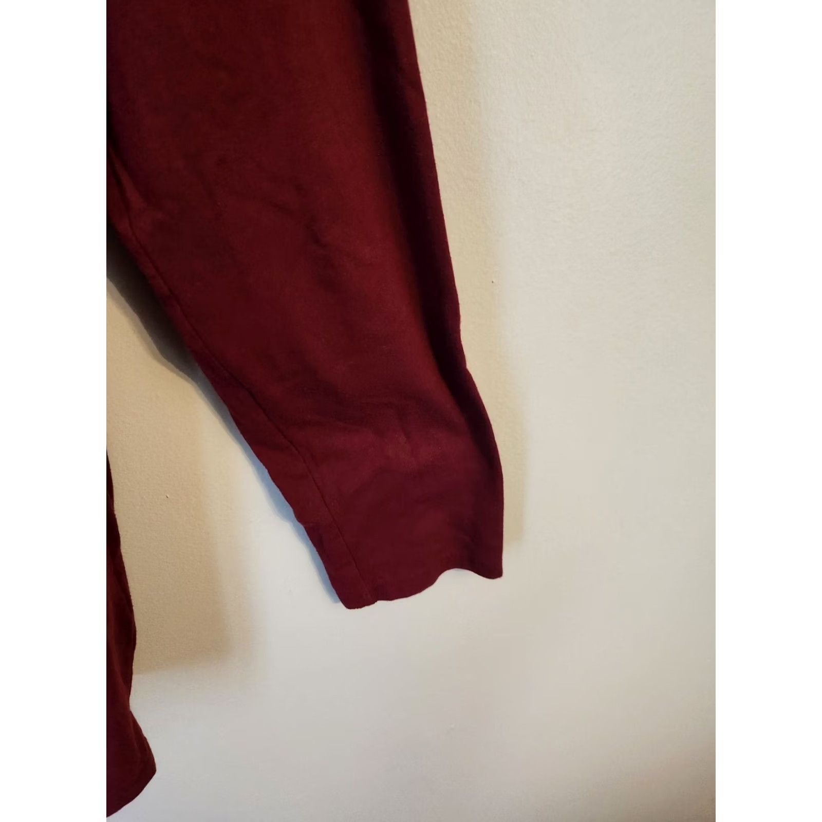 Vintage Laura Scott Burgundy Button Front Long Sleeve Casual Top Plus Woman 16 18 Size XXL / US 16-18 / IT 52-54 - 3 Thumbnail