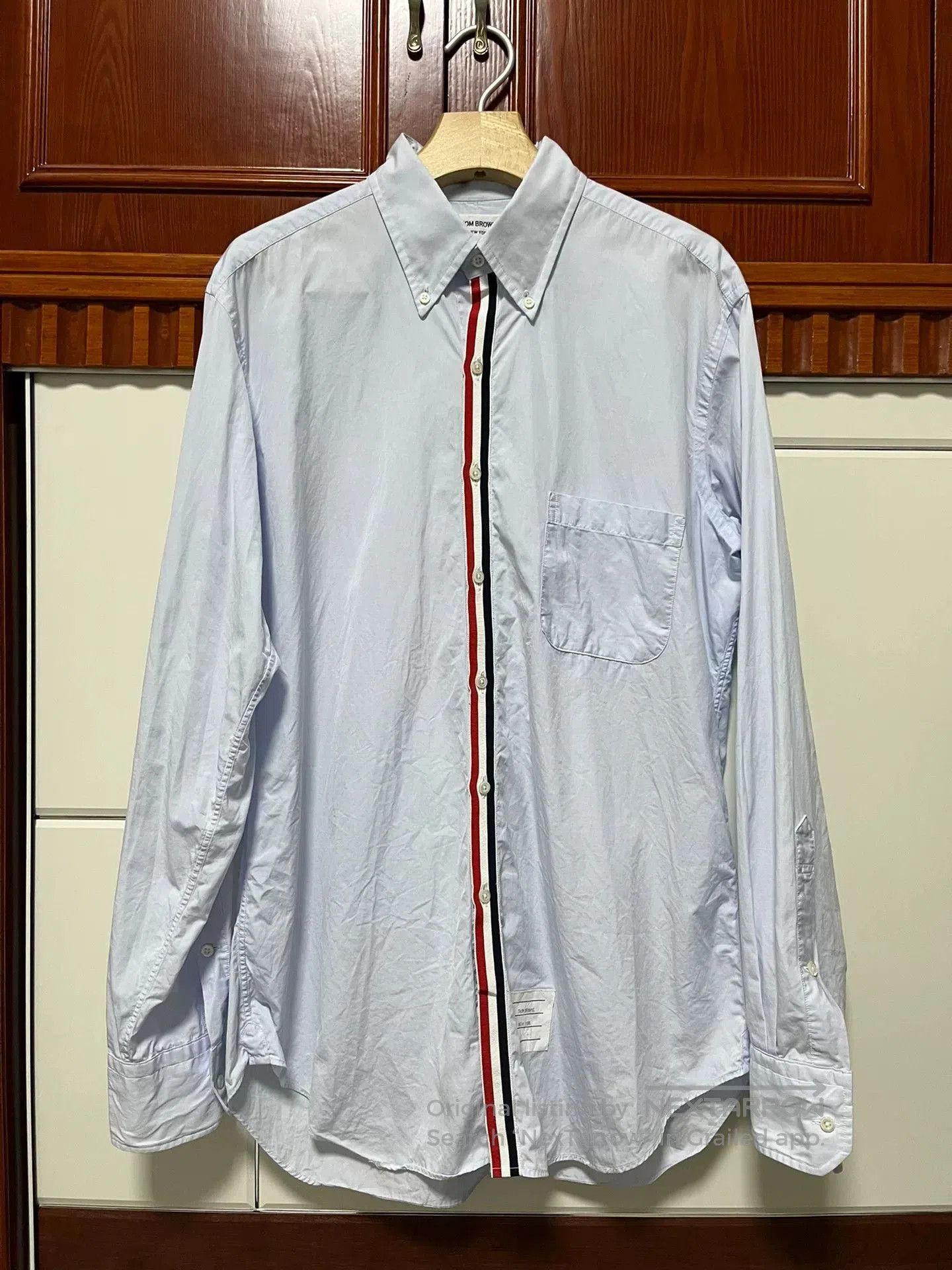 Thom Browne THOM BROWNE Classic Men's Shirt. Size US XL / EU 56 / 4 - 1 Thumbnail