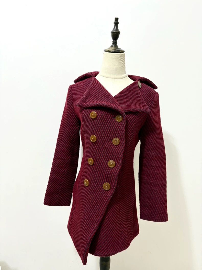 Other Vivienne Westwood size3 Red texture double row collar coat Size M / US 6-8 / IT 42-44 - 2 Thumbnail
