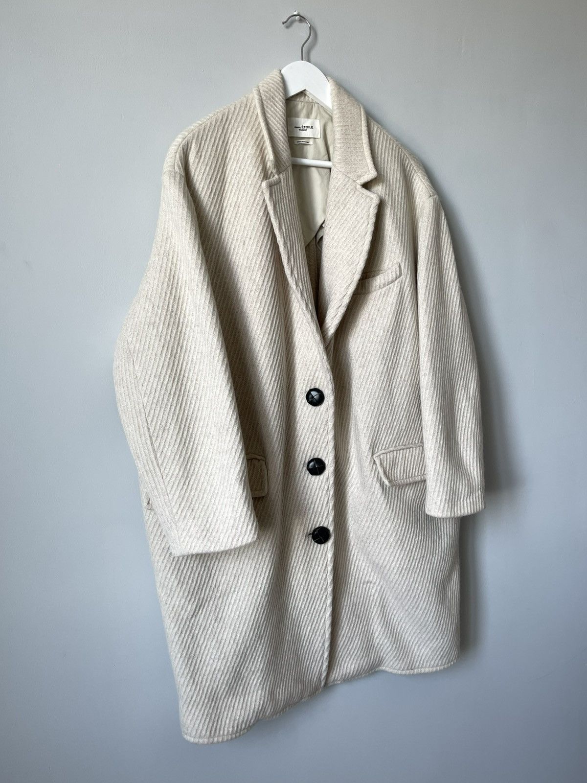 Isabel Marant Etoile Isabel Marant Etoile Gimi Wool Blend Tweed Cocoon Coat Size L / US 10 / IT 46 - 5 Thumbnail