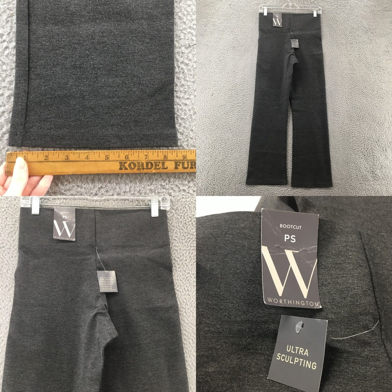 Worthington Worthington Pull On Bootcut Ultra Sculpting Pants Womens PS Gray Mid Rise NEW Size 28" / US 6 / IT 42 - 8 Thumbnail