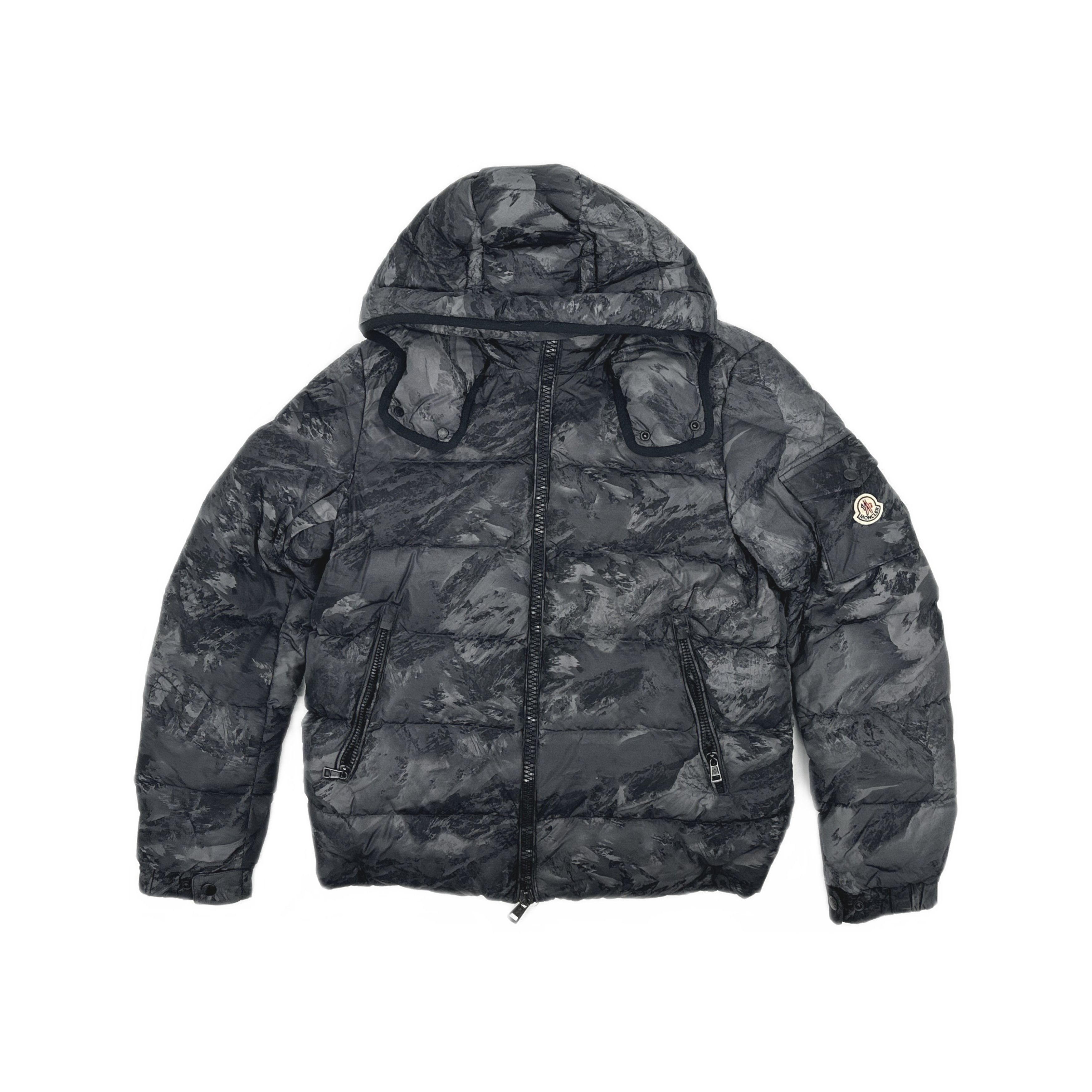 Moncler MONCLER CEZANNE GIUBOTTO GREY WOOL GOOSE DOWN JACKET SZ. 4