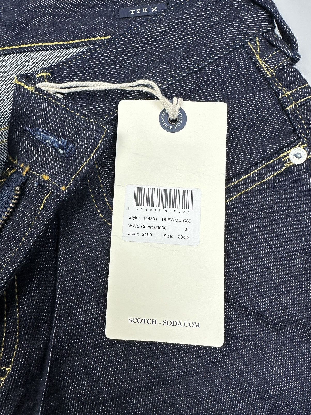 Scotch & Soda Scotch&Soda Solid Skinny Blue Jeans Ralston Size US 29 - 5 Thumbnail