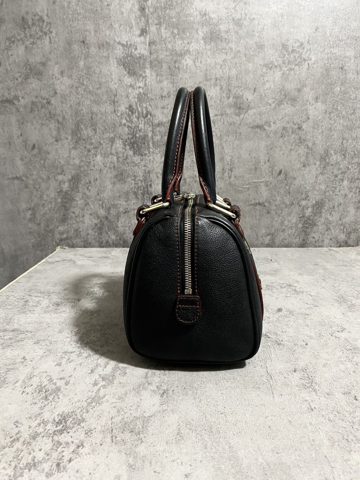 MCM MCM SMALL BOSTON BAG IN BLACK PEBBLED LEATHER Size ONE SIZE - 3 Thumbnail