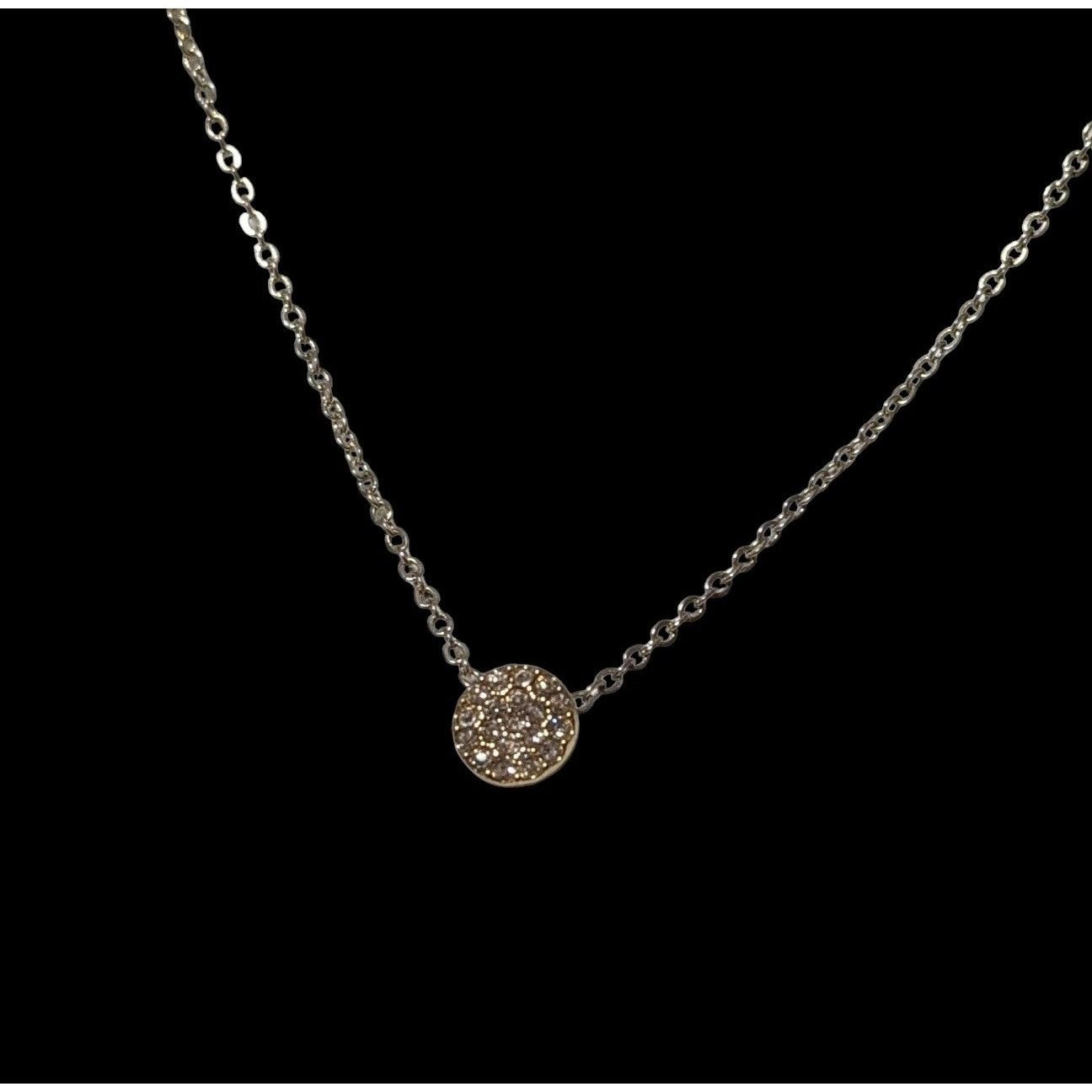 Other Minimalist Silver And Gold Rhinestone Pendant Necklace Size ONE SIZE - 4 Thumbnail