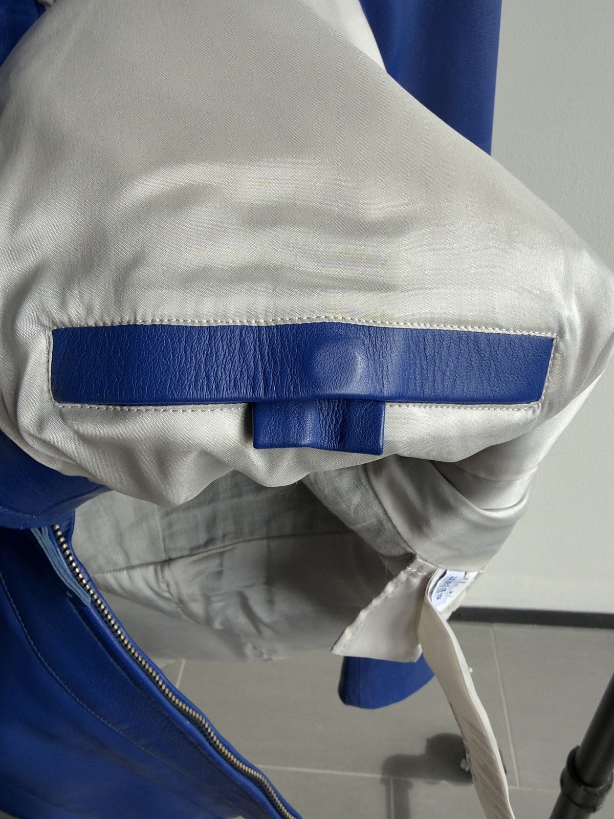 Armani Armani Cobalt Blue Lamb Biker Leather Full Zip Jacket Size US M / EU 48-50 / 2 - 7 Thumbnail