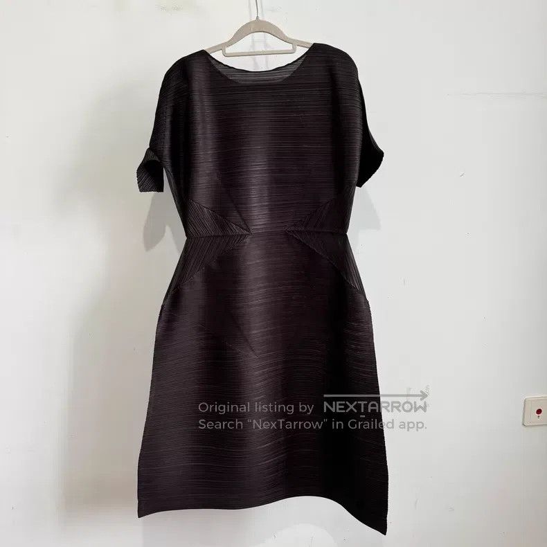 Issey Miyake Issey Miyake Black Dress Size L / US 10 / IT 46 - 2 Thumbnail
