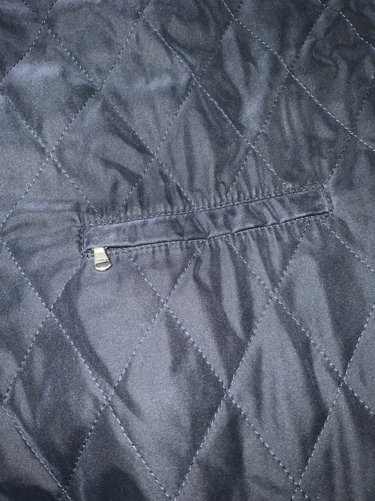Designer Longhi Made In Italy Navy Blue Quilted Chore Barn Jacket Size US M / EU 48-50 / 2 - 5 Thumbnail