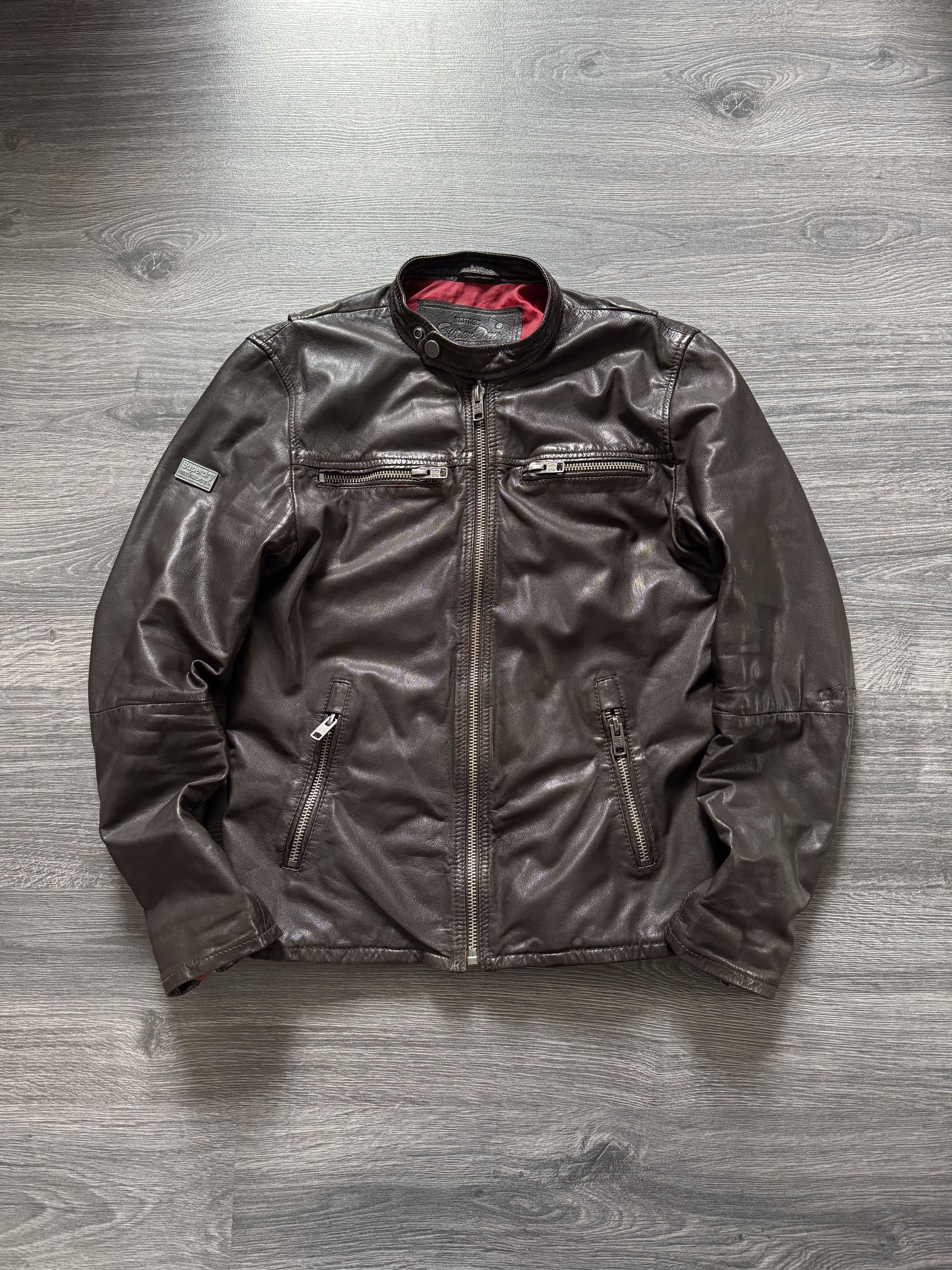 G-Star × Superdry × Vintage Vintage Superdry Japan Biker Racing Leather Jacket Size US M / EU 48-50 / 2 - 1 Thumbnail