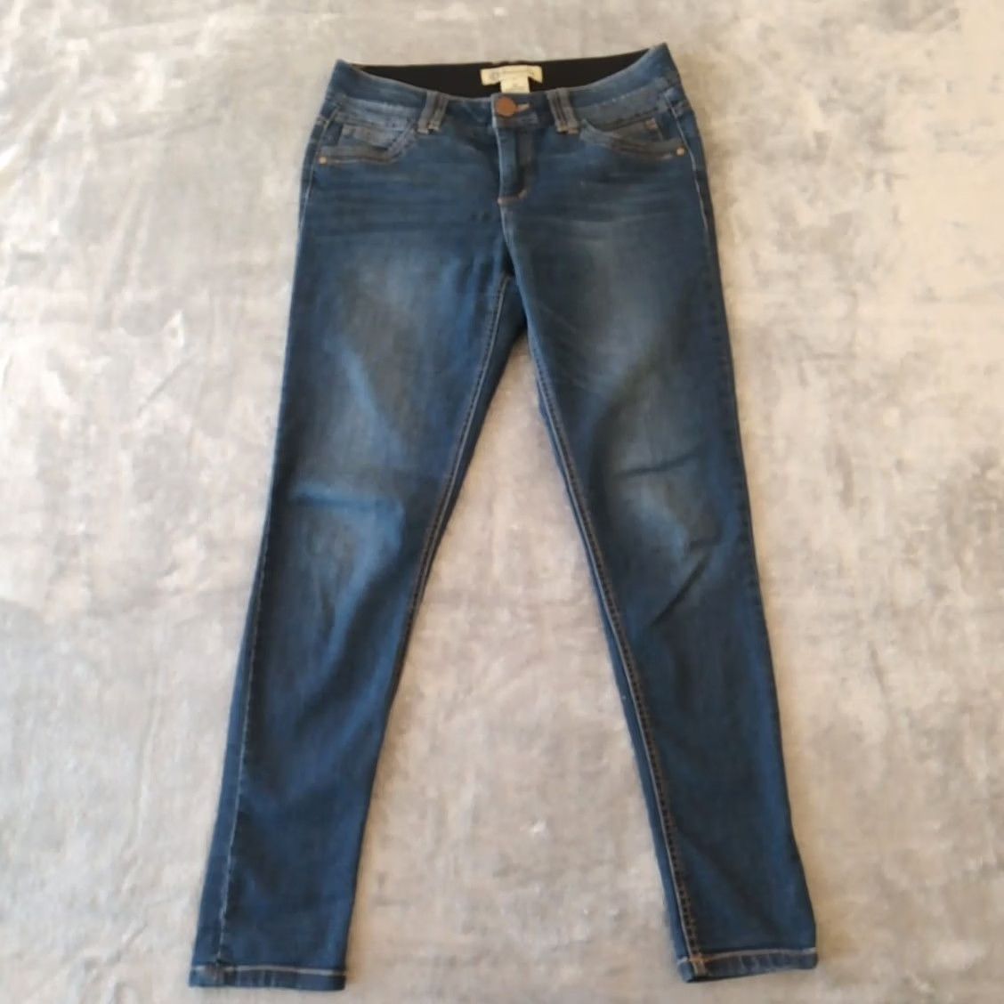 Vintage Democracy Abtechnology Skinny Jeans Womens Size 4 Blue Dark Wash Stretch 29x28 Jeans Womens Skinny 5-Pocket Denim Blue Dark Wash Size 27" / US 4 / IT 40 - 2 Thumbnail