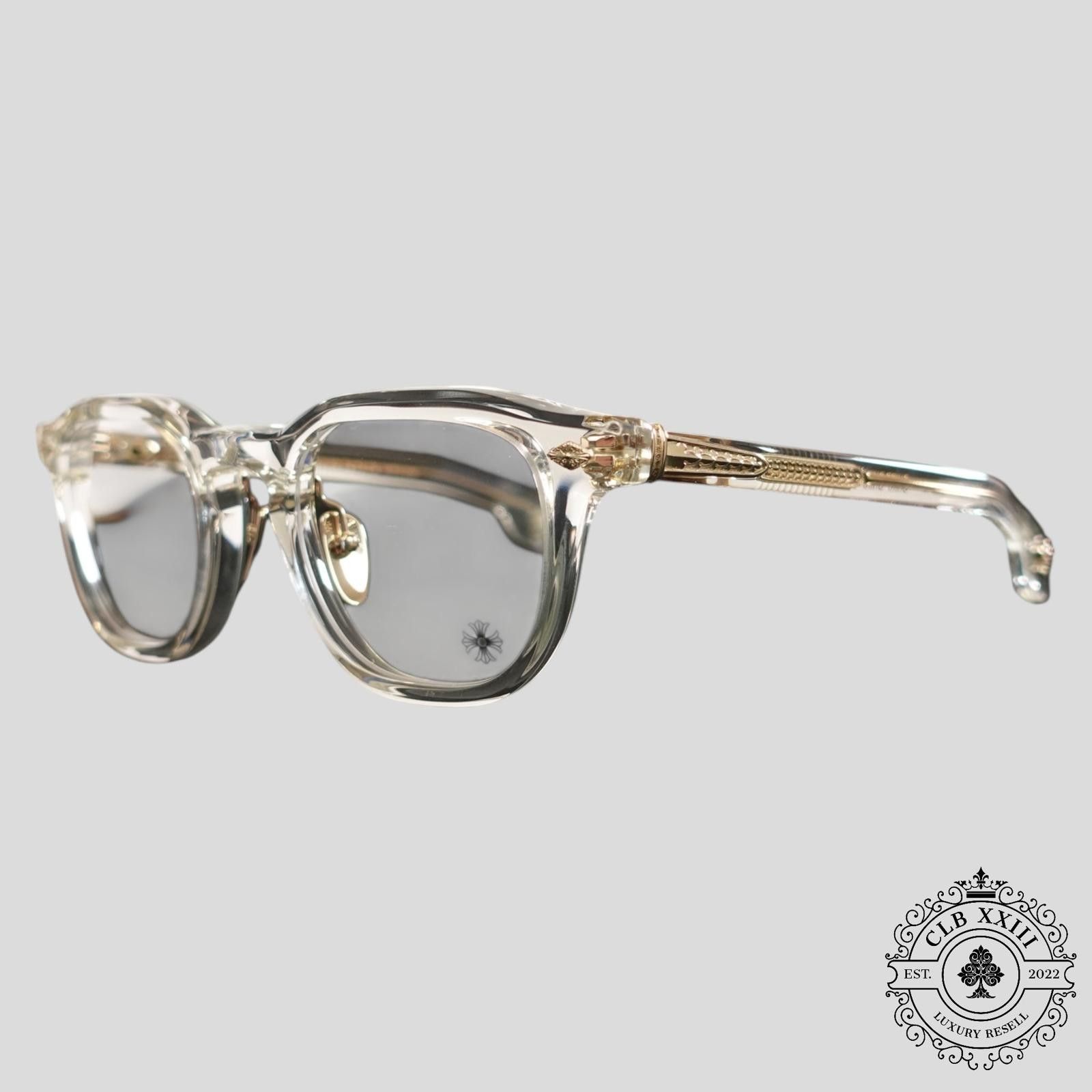 Chrome Hearts Chrome Hearts Chirp Chirp Glasses in Clear/Gold Size ONE SIZE - 1 Thumbnail