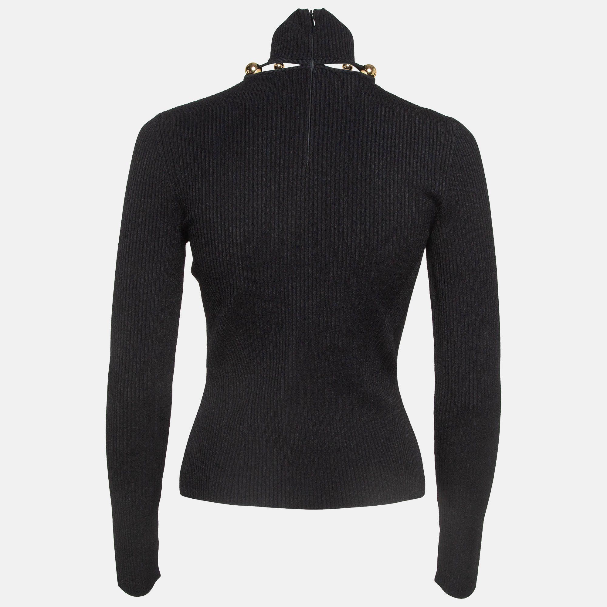 Alexander McQueen o1y0325 Turtleneck Sweater in Black Size S / US 4 / IT 40 - 2 Thumbnail