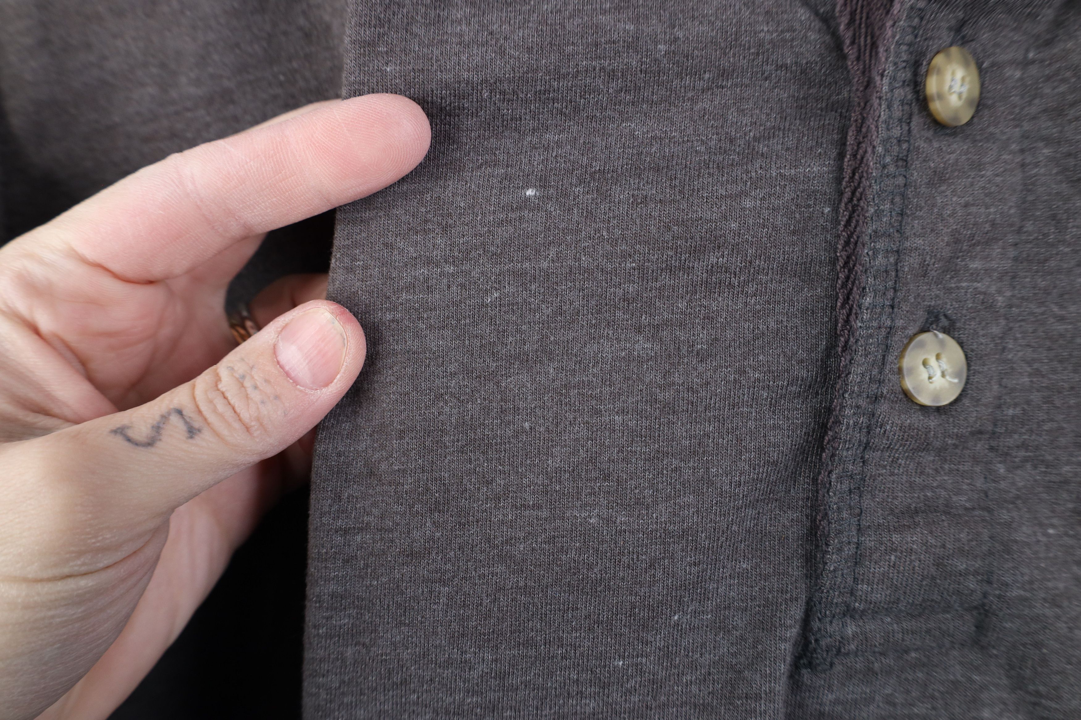 Vintage Vintage 90s Streetwear Blank Long Sleeve Henley T-Shirt Gray Size US XL / EU 56 / 4 - 4 Thumbnail