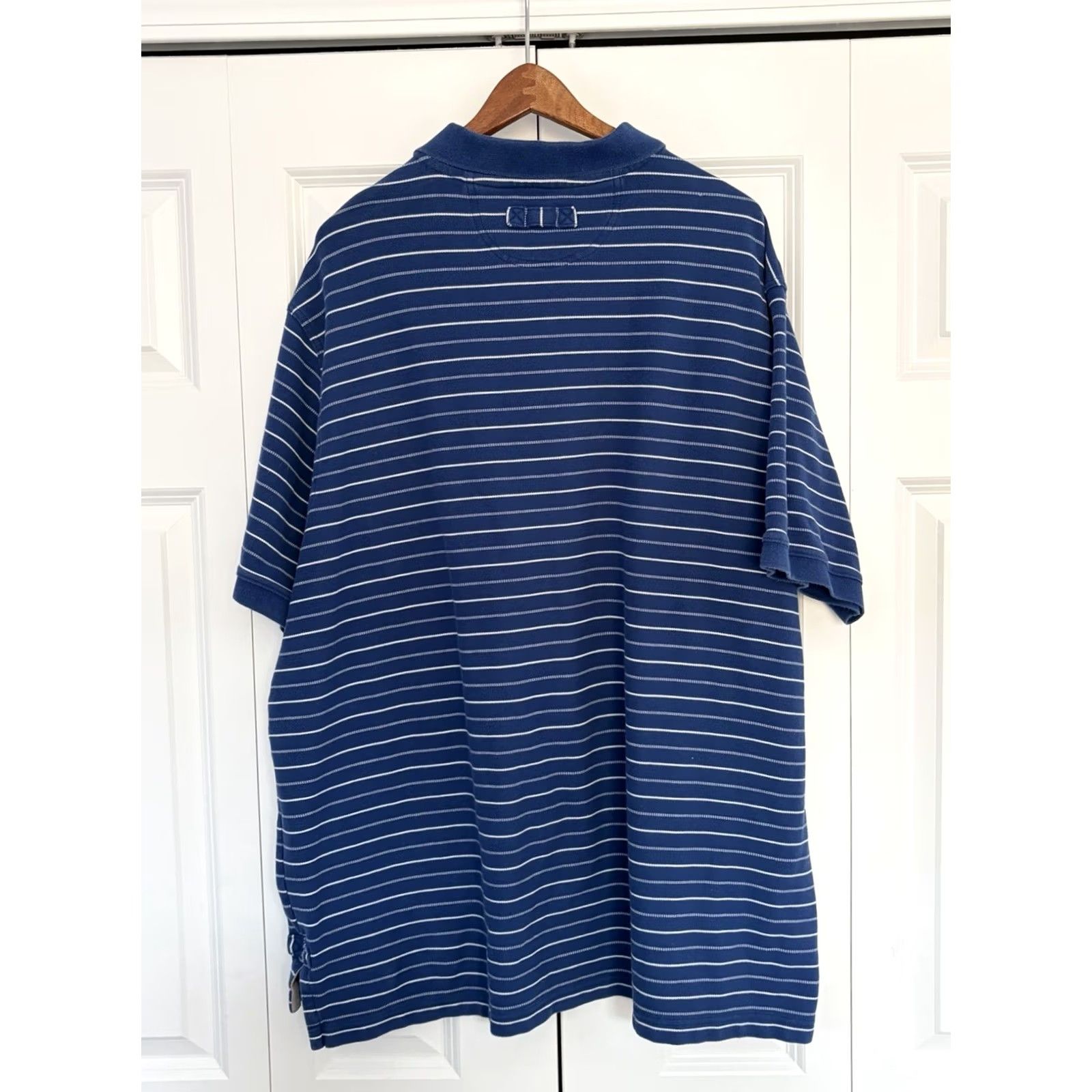 Vintage Duluth Polo Shirt Men 2XL Striped Blue Short Sleeve Collared Size US XXL / EU 58 / 5 - 2 Thumbnail