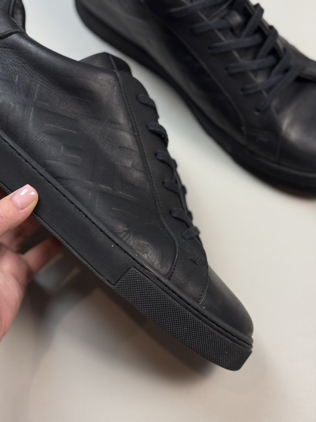 Fendi Fendi Leather Monogram FF Low Top Lace Up Sneakers Shoes Size US 14 / EU 47 - 6 Thumbnail