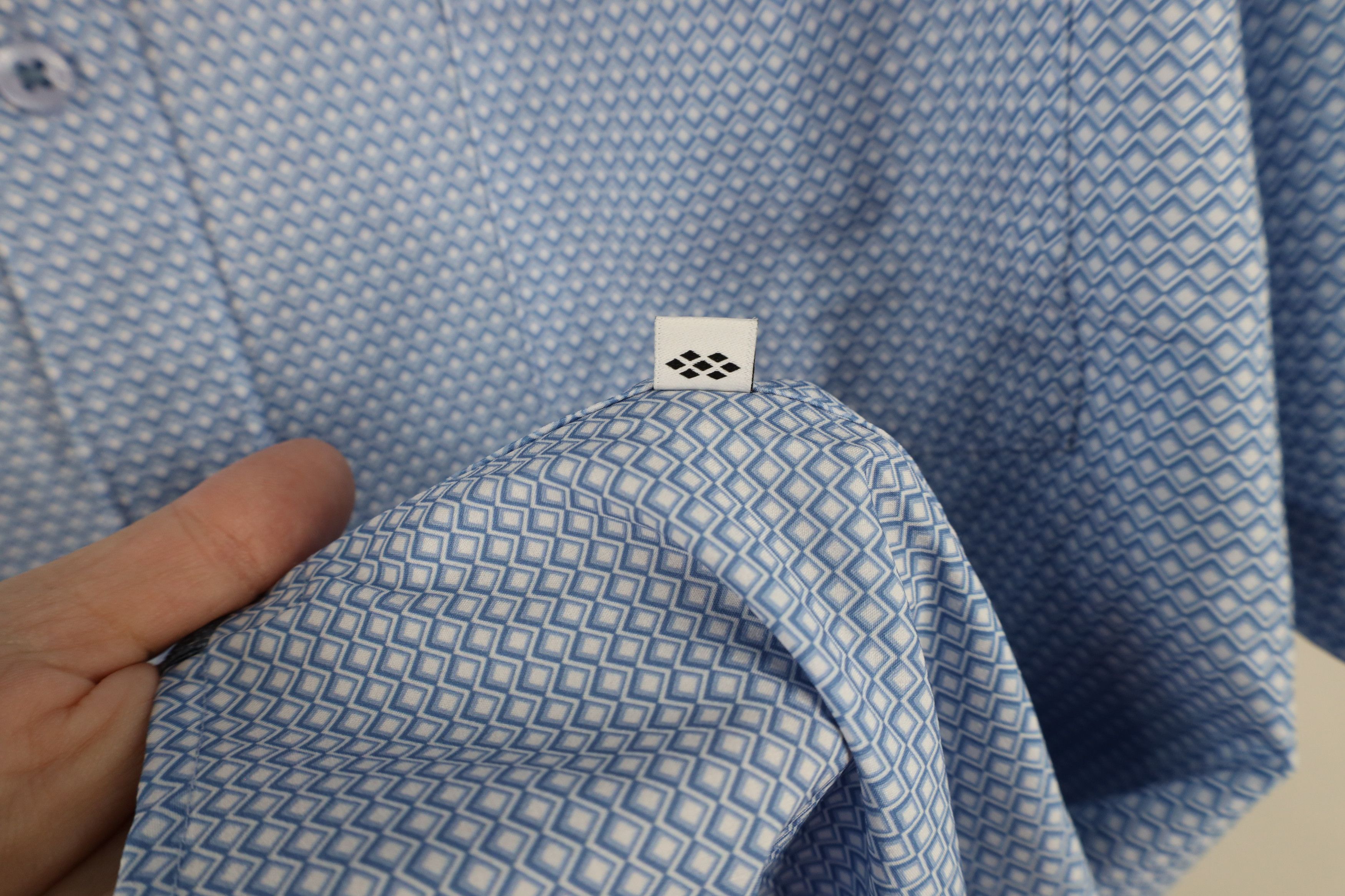 Vintage New 7 Diamonds 4 Way Stretch Short Sleeve Button Shirt Blue Size US XXL / EU 58 / 5 - 9 Thumbnail