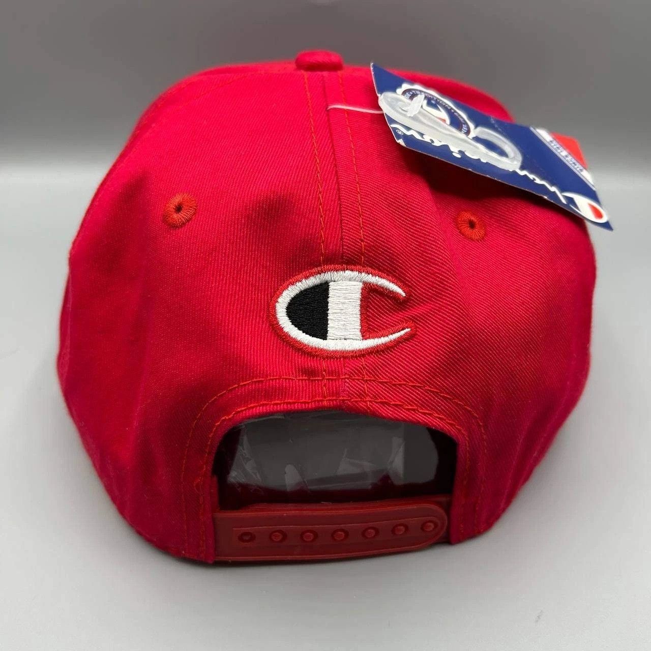 Champion Champion Hat Men Red Embroidered Snap Back Cap Cotton New Size ONE SIZE - 4 Thumbnail