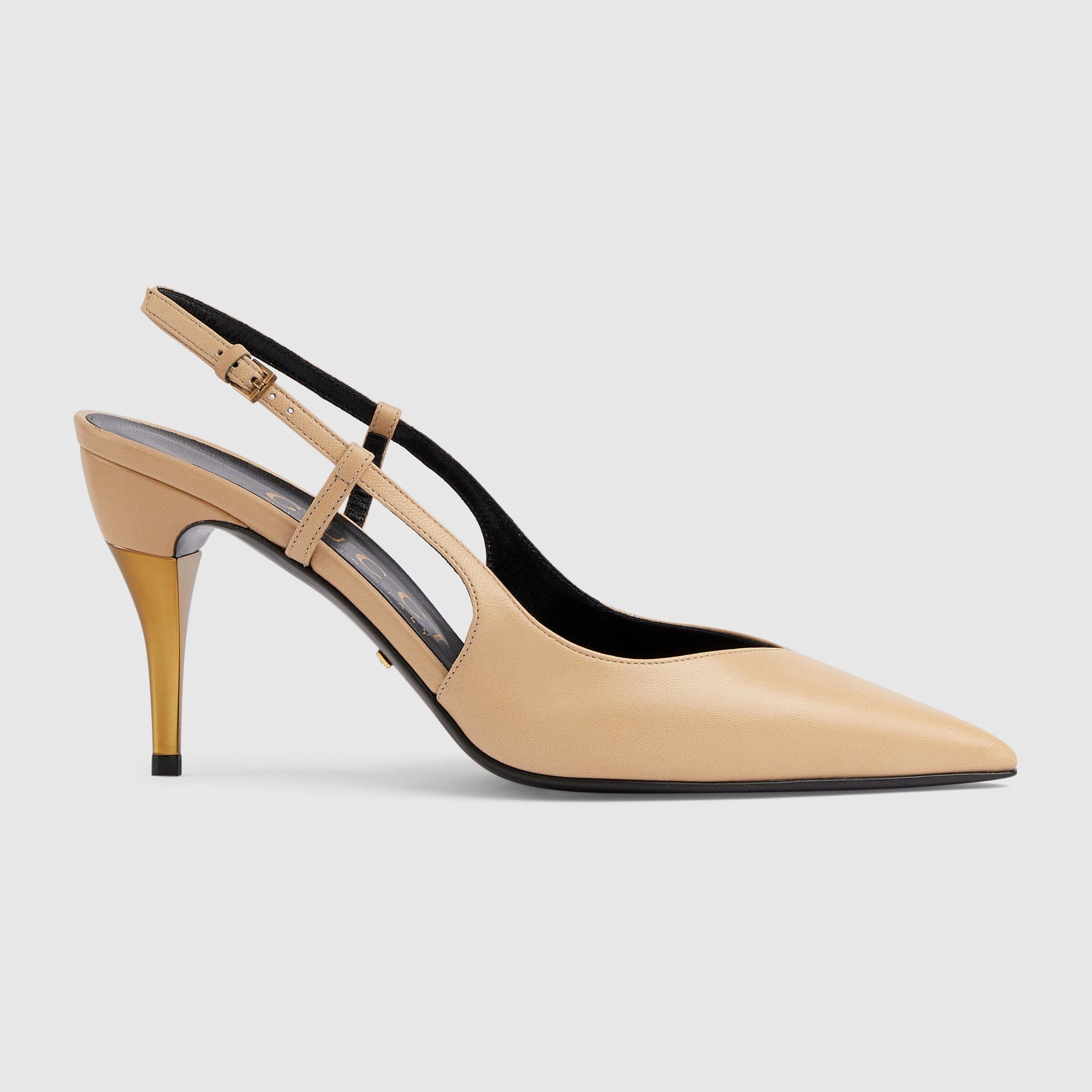 Gucci Gucci Priscilla Slingback Heeled Pumps SIZE 37.5 Size ONE SIZE - 1 Thumbnail