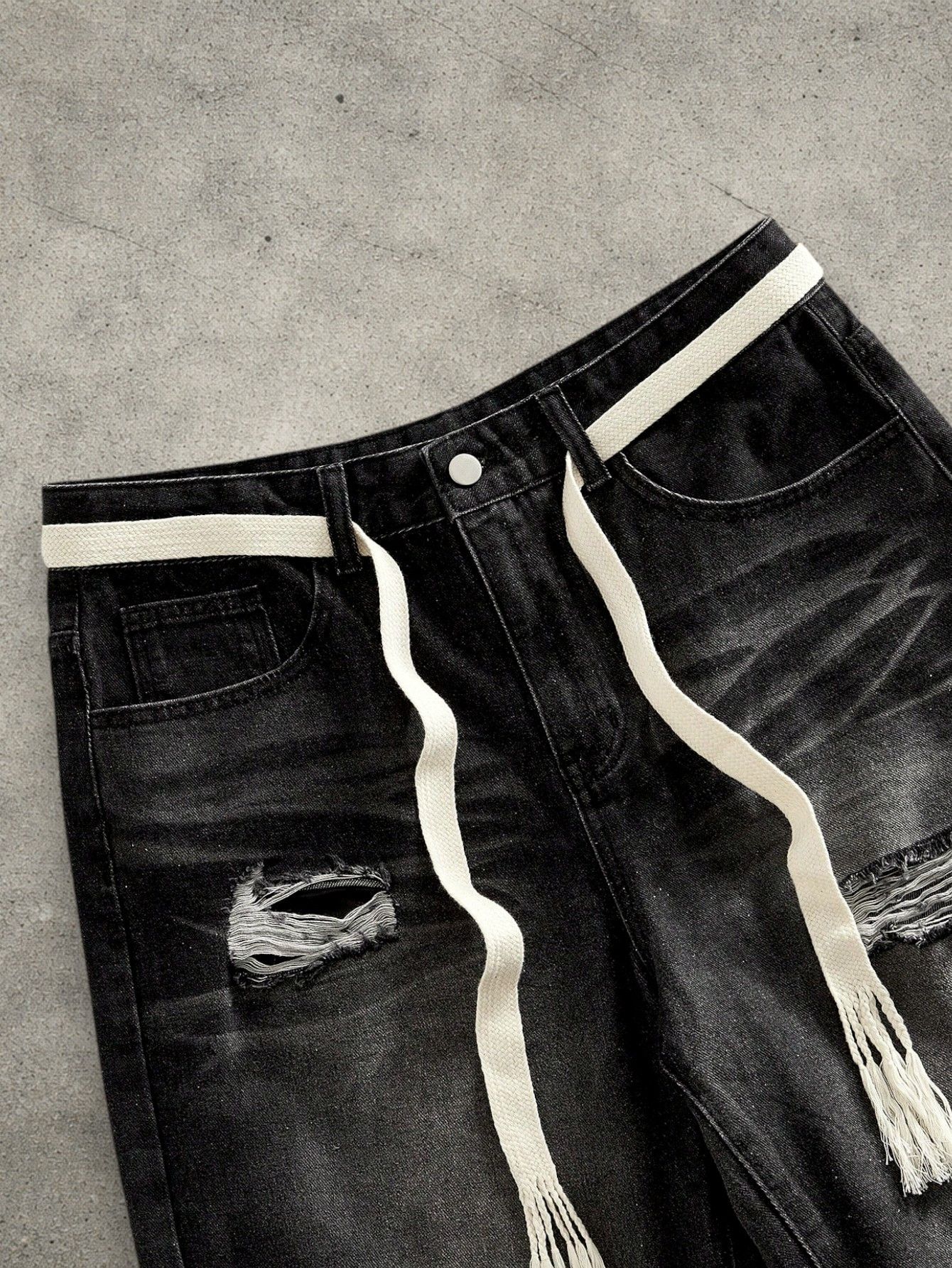Vintage Distressed dark gray shorts Size US 32 / EU 48 - 4 Thumbnail