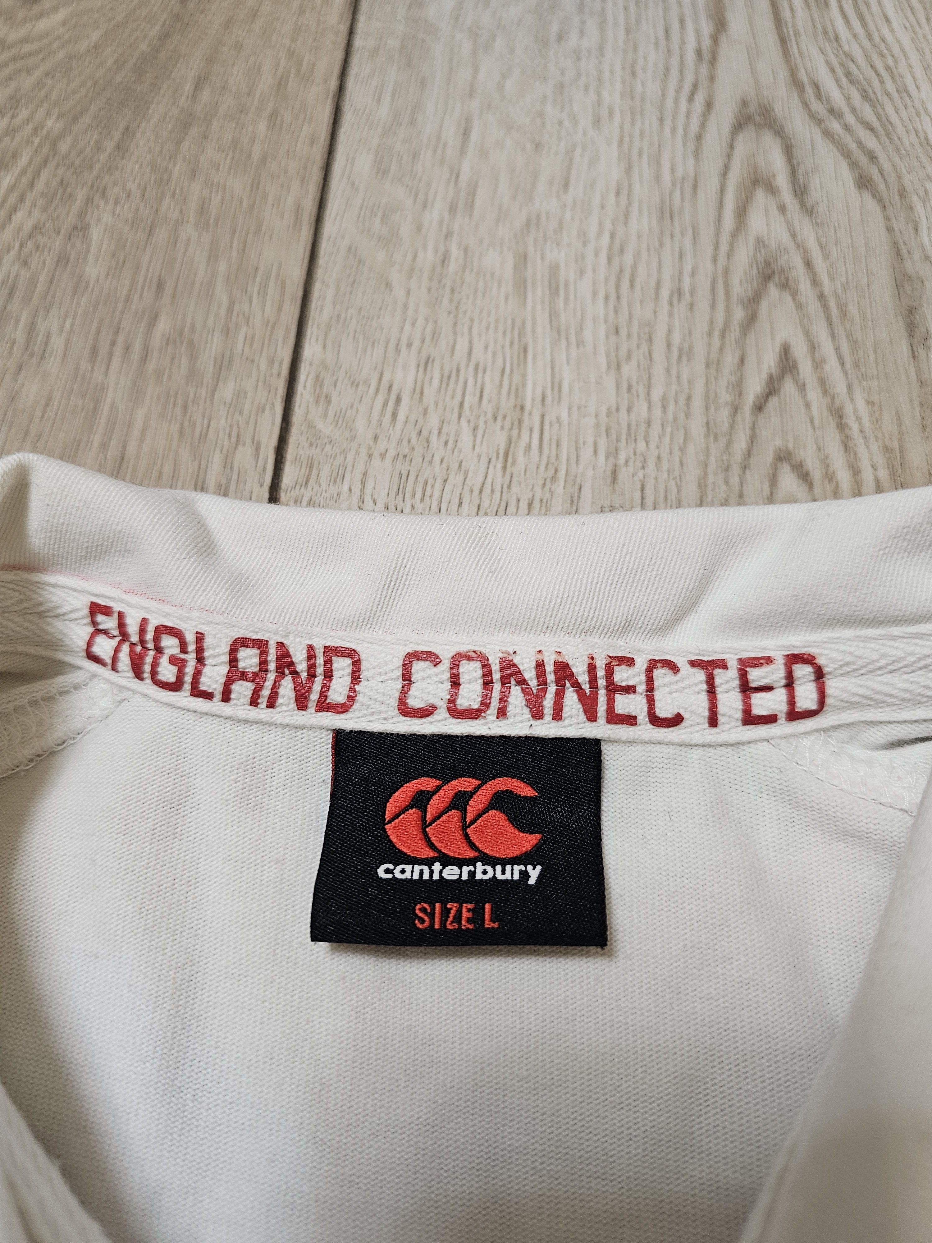 Canterbury of New Zealand ENGLAND RUGBY SHIRT RUGBY JERSEY COTTON POLO Size US L / EU 52-54 / 3 - 6 Thumbnail