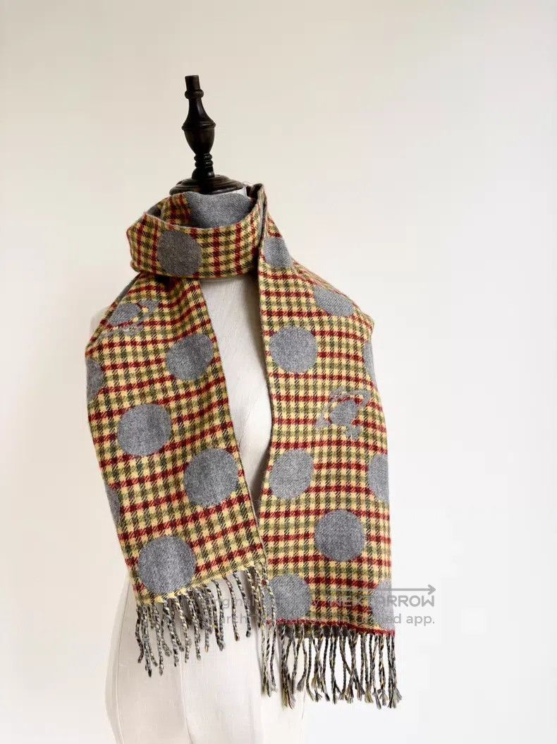 Vivienne Westwood Vivienne Westwood Gray and yellow checkered polka dot Satu Size ONE SIZE - 4 Thumbnail