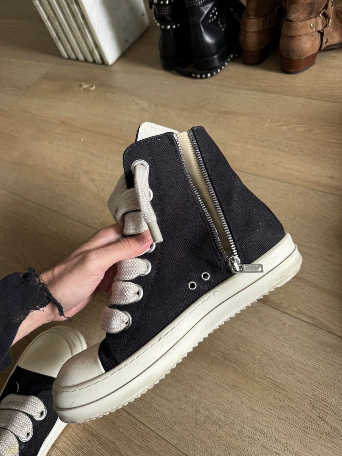 Rick Owens Jumbo Laced Ramones Size US 12 / EU 45 - 10 Thumbnail