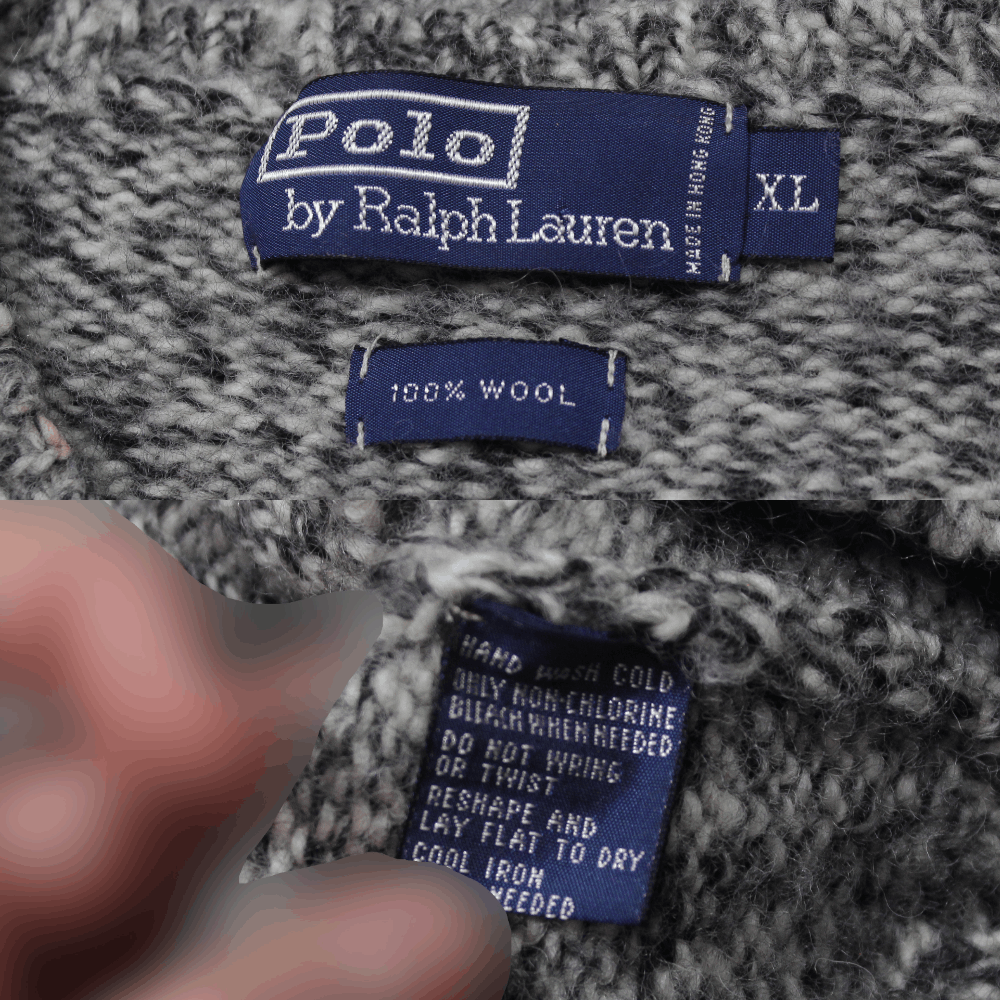 Polo Ralph Lauren 90S Melange Wool Heavy Knit Size US M / EU 48-50 / 2 - 7 Thumbnail
