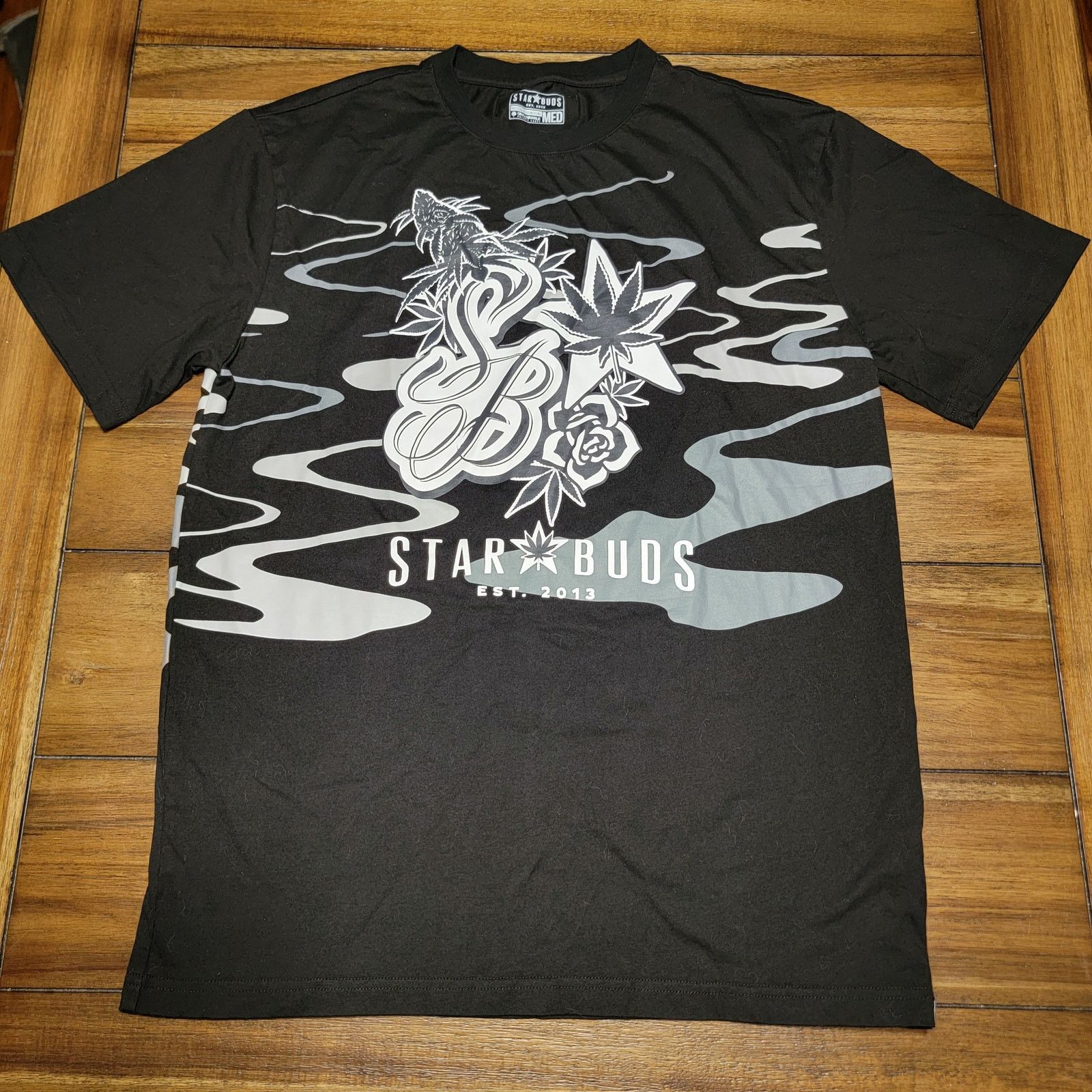 Other Star Buds Black Unisex Smoke Tee "Est. 2013" - Size Medium Size US M / EU 48-50 / 2 - 1 Thumbnail