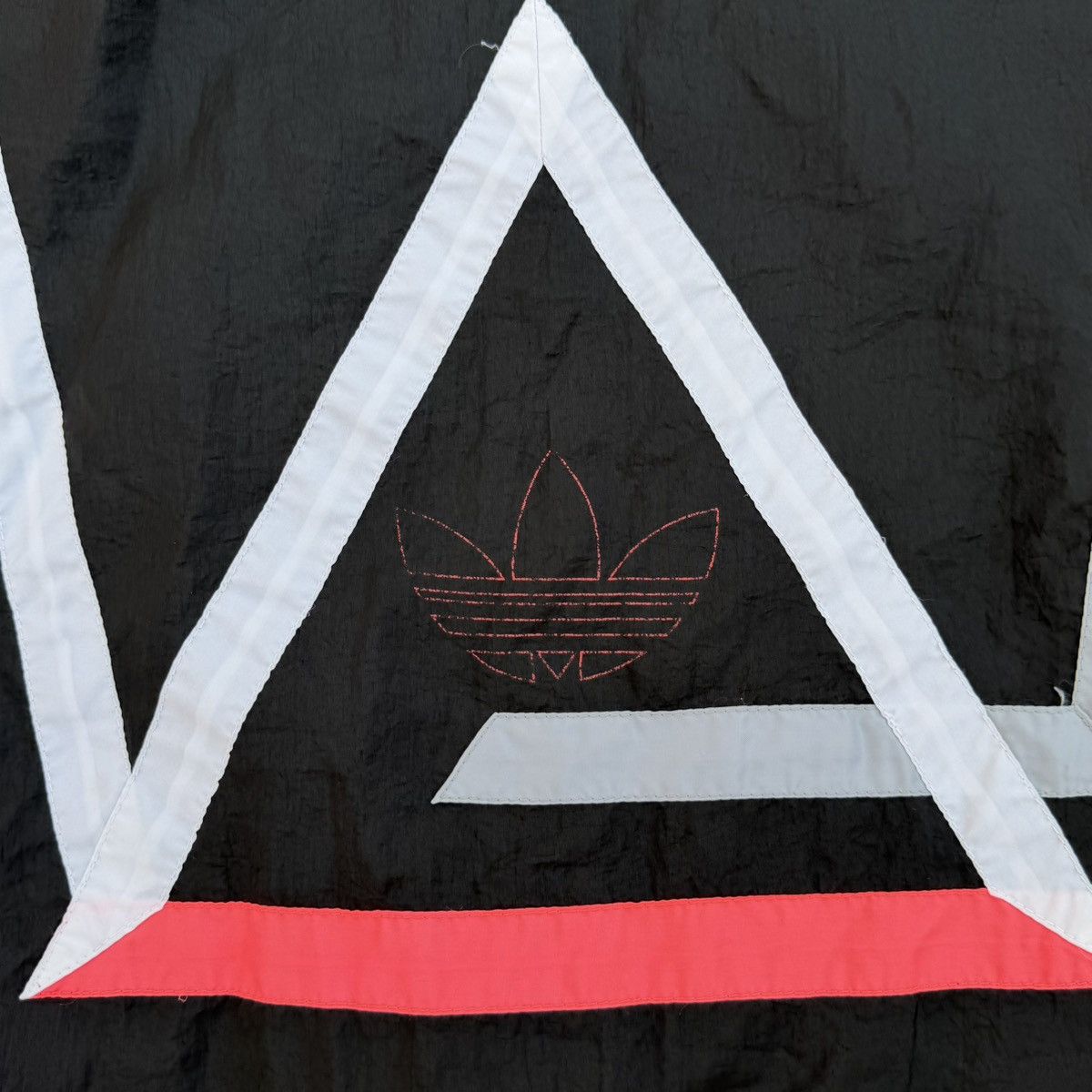 Adidas Vintage 80s 90s Adidas Windbreaker Track Jacket Black Pink Size US M / EU 48-50 / 2 - 7 Thumbnail