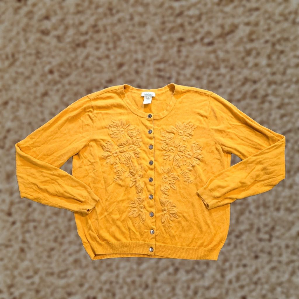 Vintage Sundance Sweater Cardigan Shirt Womens Size M Yellow Embroidery Capsule Casual Bohemian 90s? Size M / US 6-8 / IT 42-44 - 1 Thumbnail