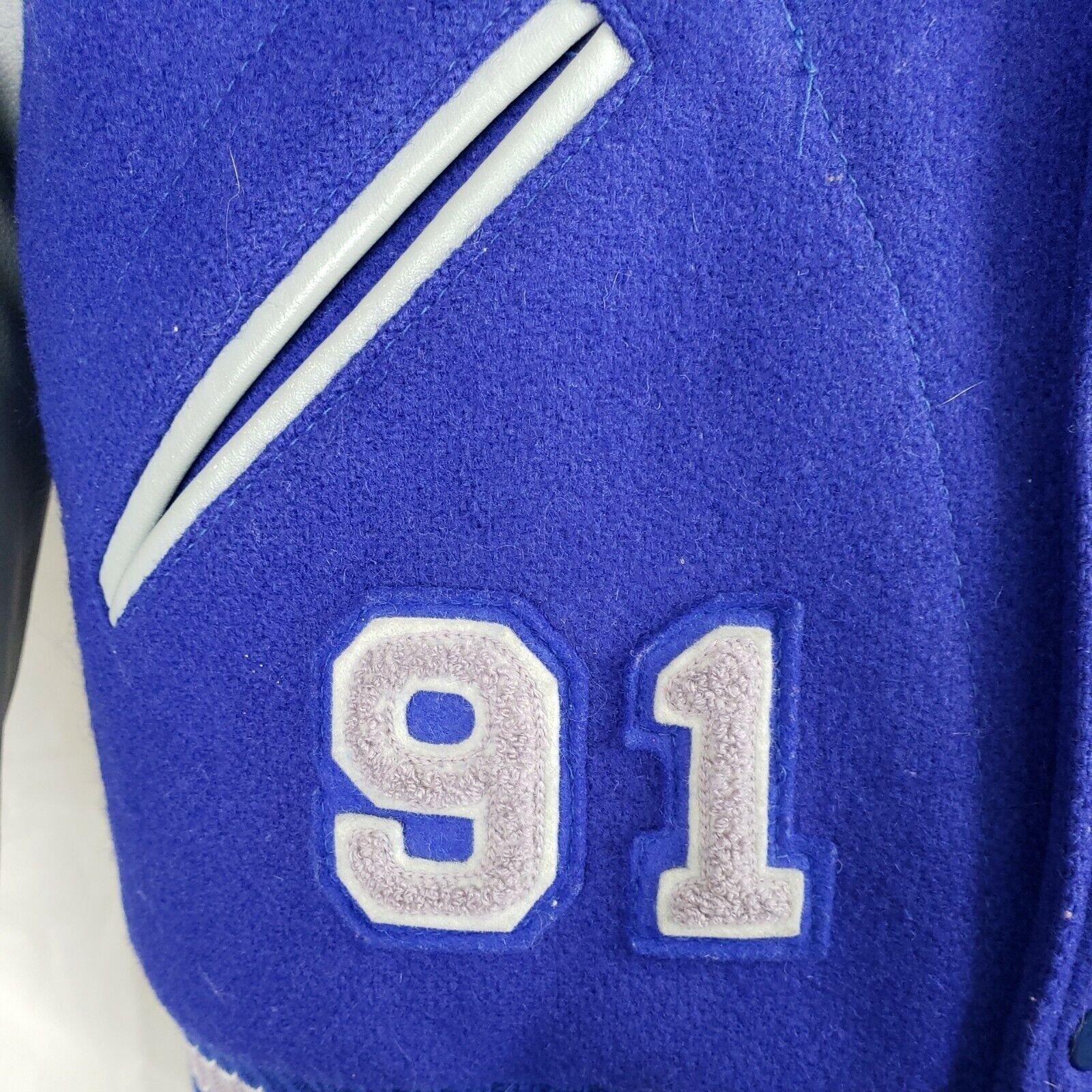 Other Vtg Letterman Jacket Leather Wool Mens 42 Blue Gray Varsity Size US M / EU 48-50 / 2 - 5 Thumbnail
