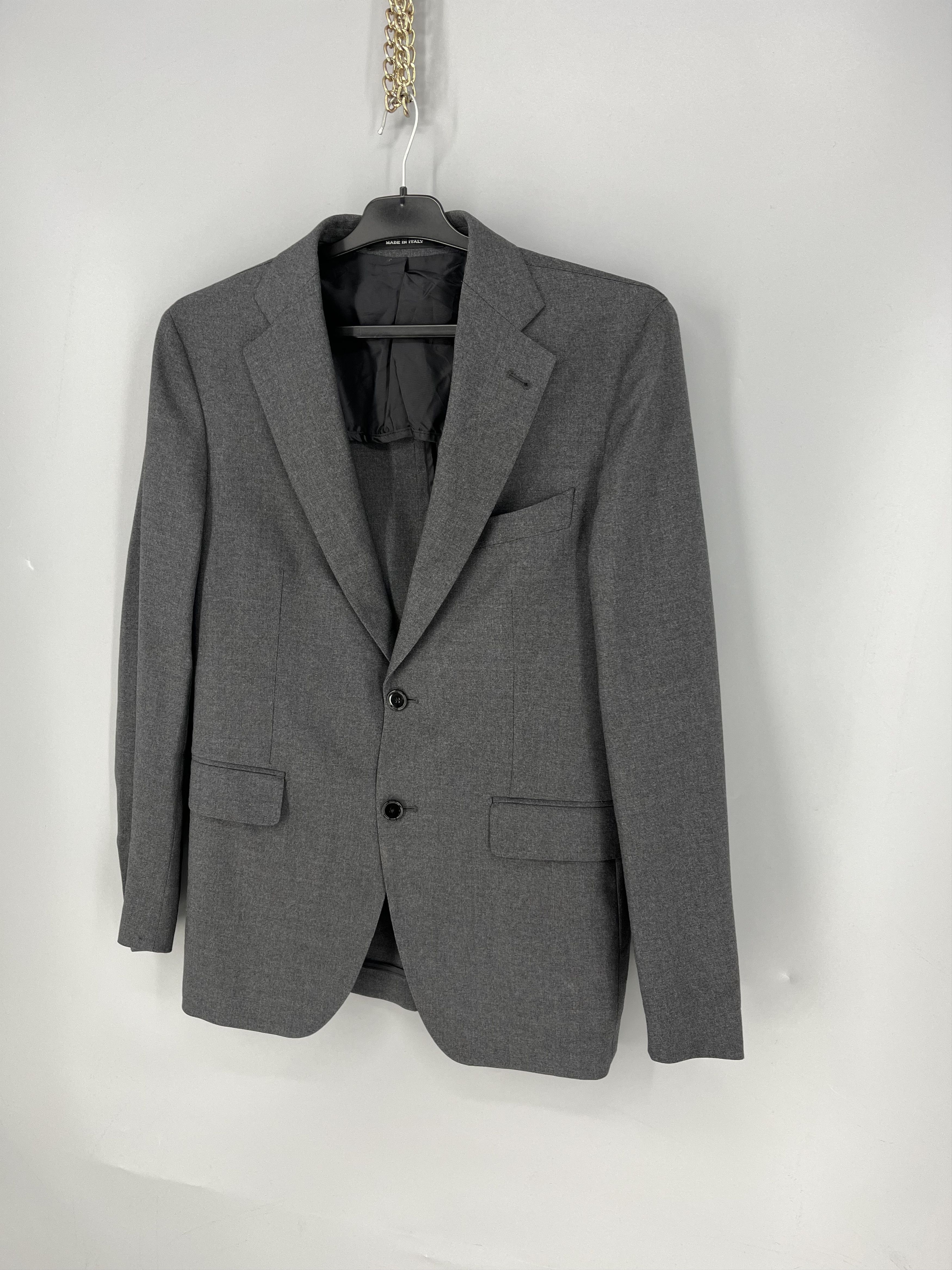 Tagliatore Tagliatore Virgin Wool Grey Checkered Blazer Made In Italy Size 46R - 3 Thumbnail