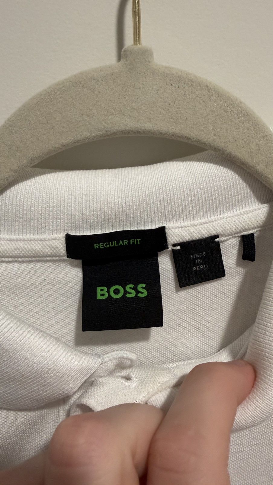 Hugo Boss BOSS White Polo Shirt Size US L / EU 52-54 / 3 - 2 Thumbnail