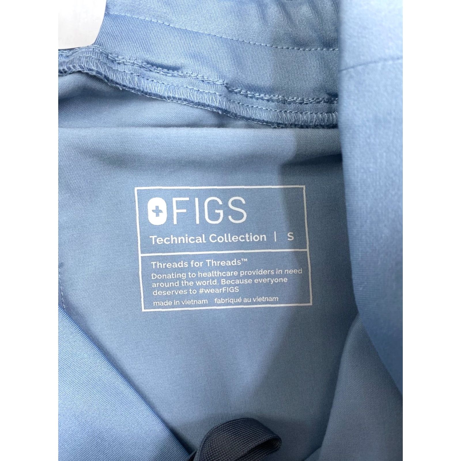 Vintage FIGS Zamora Joggers Womens S Light Blue Work Medical Hospital 10898 Size 28" / US 6 / IT 42 - 4 Thumbnail