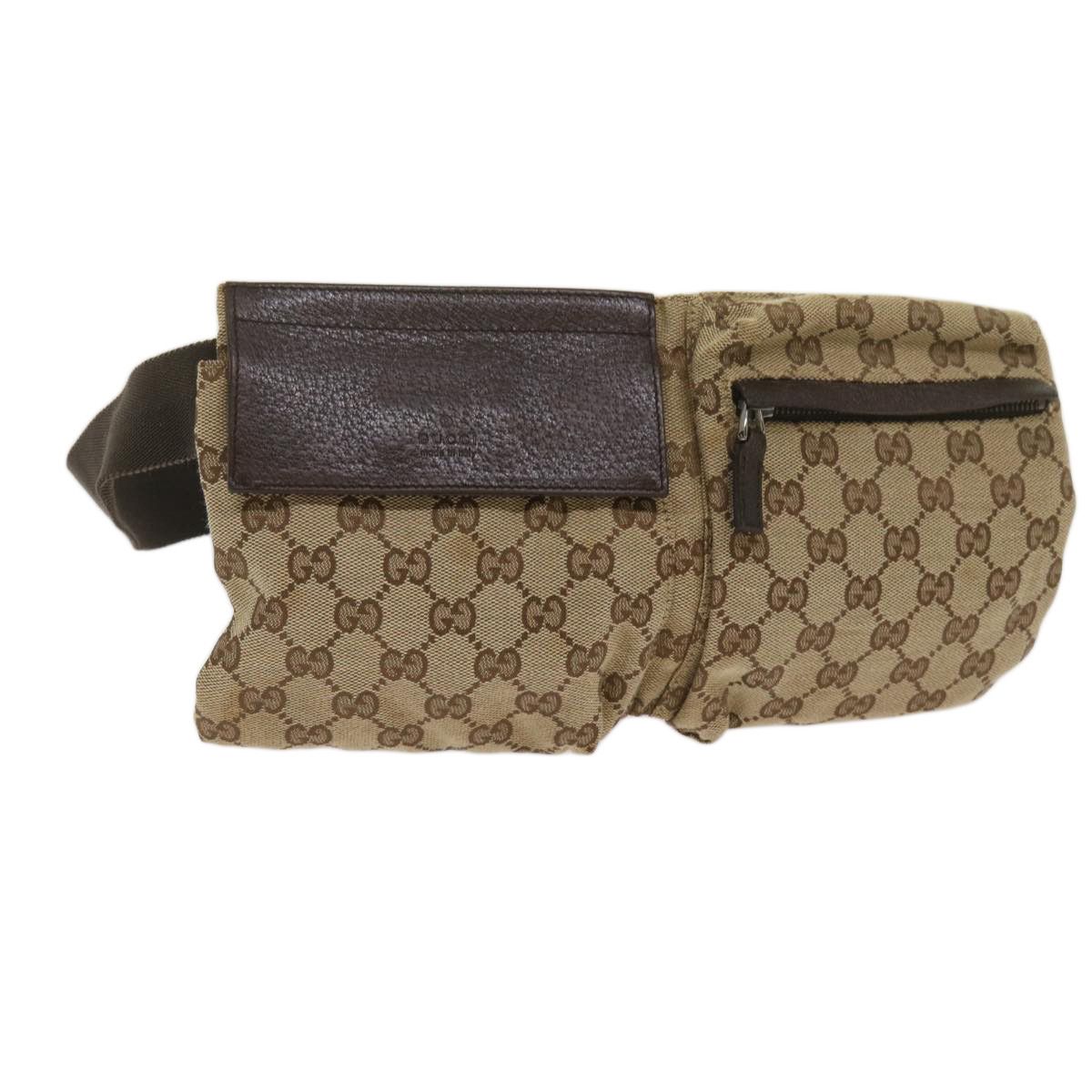 image of Gucci GG Canvas Waist Bag Beige 28566 Auth Ki4232, Women's