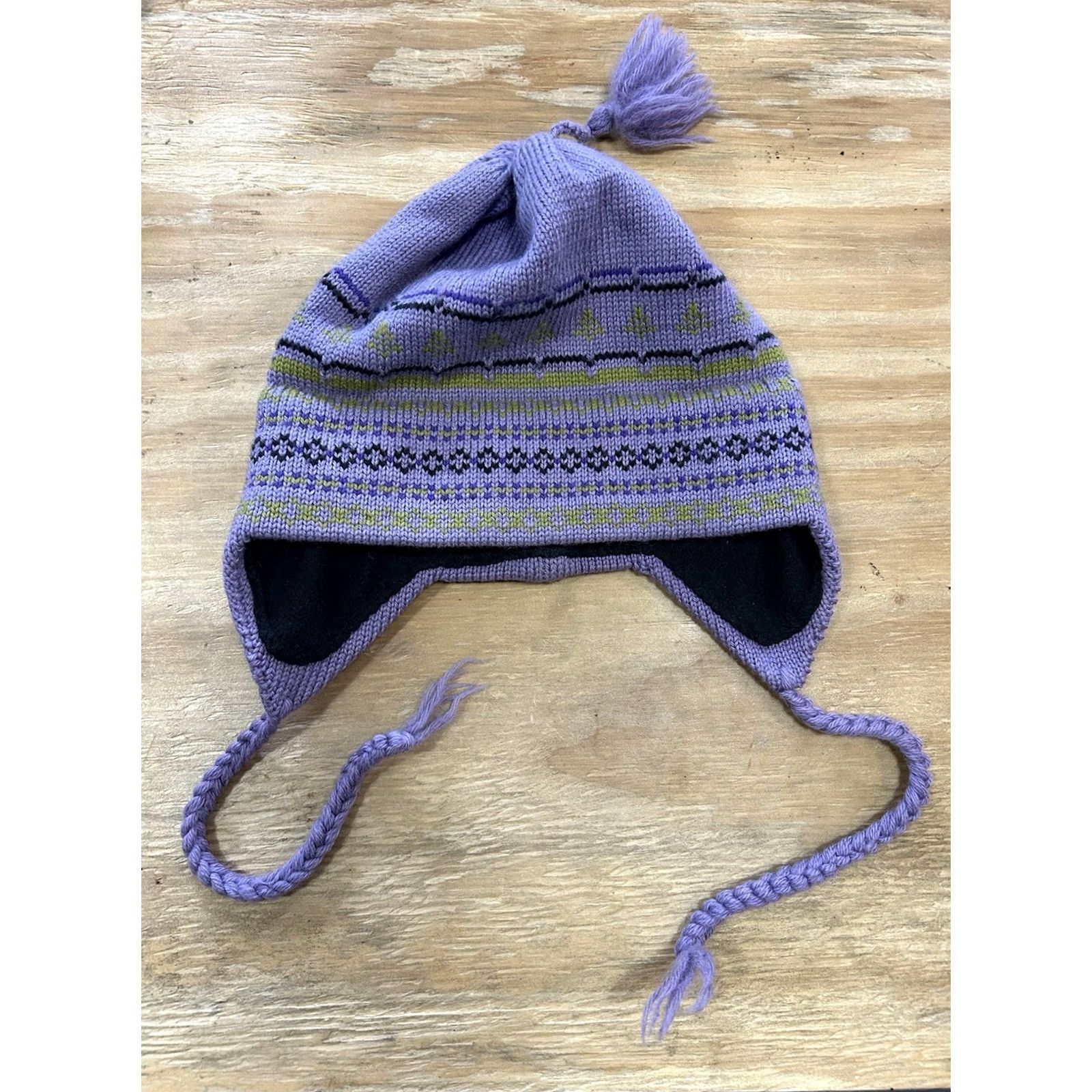 Vintage VINTAGE Vermont Originals Wool Beanie Hat Skiing Snowboarding Ski Snowboard Purple Green Black Size ONE SIZE - 5 Thumbnail