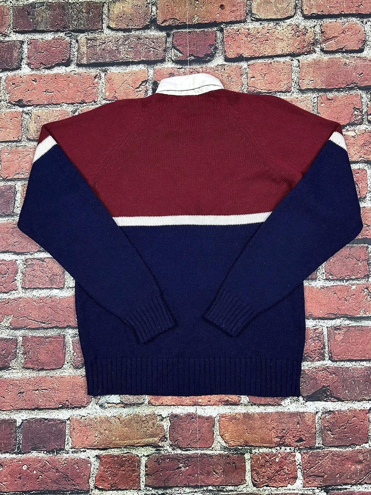 Vintage Vintage EATON HILL SPORT 1/4 Snap Button Collared Sweater Size US XL / EU 56 / 4 - 3 Thumbnail