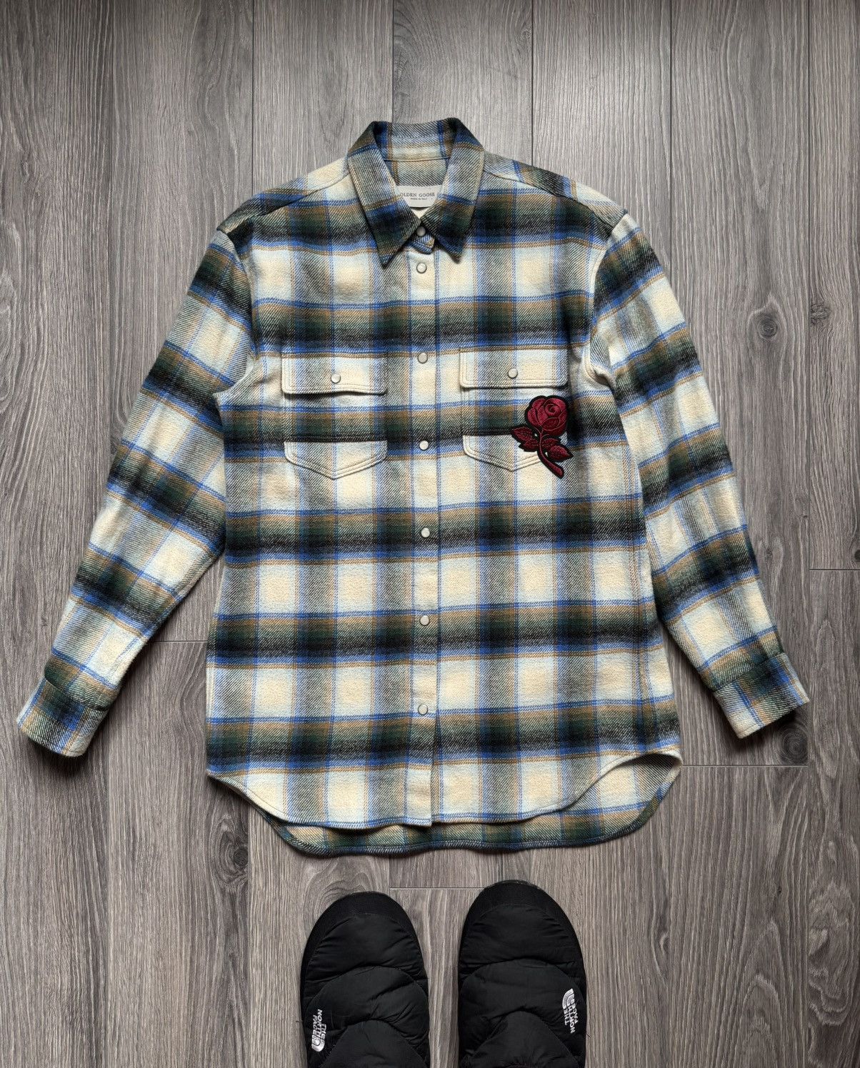 Golden Goose Golden Goose Alison Plaid-Pattern Checkered Button-up Shirt Size S / US 4 / IT 40 - 2 Thumbnail