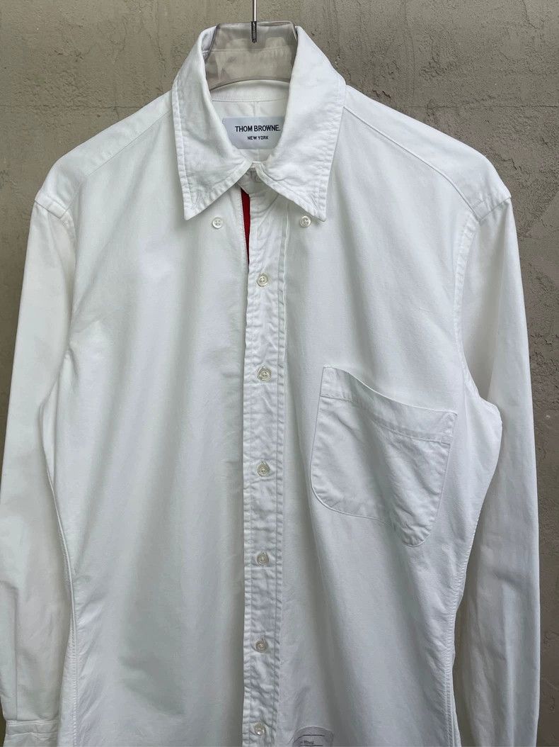 Thom Browne Thom browne White button stripe long-sleeved shirt 2504-Nex Size US XS / EU 42 / 0 - 3 Thumbnail